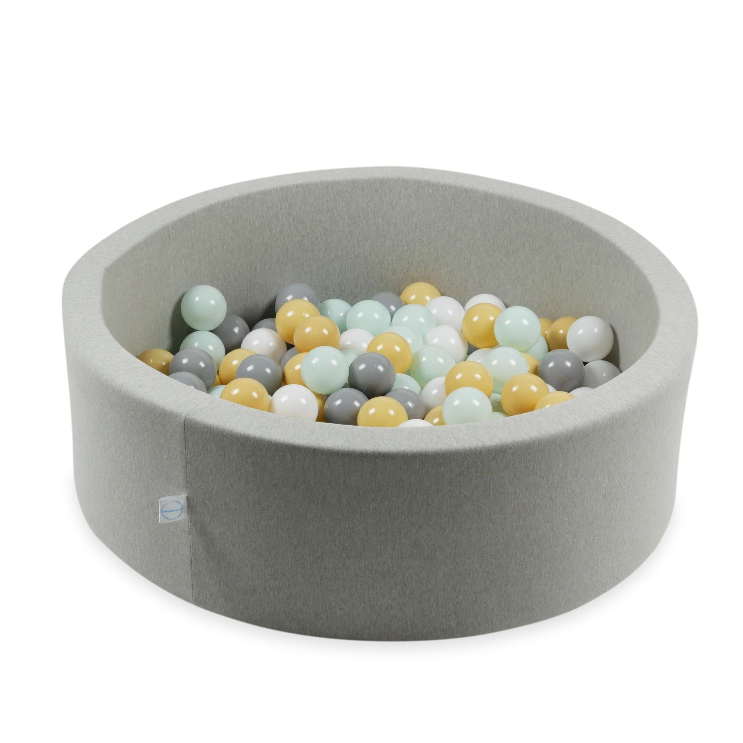 Play balls ø7cm 150 pieces white, light mint, gray, beige