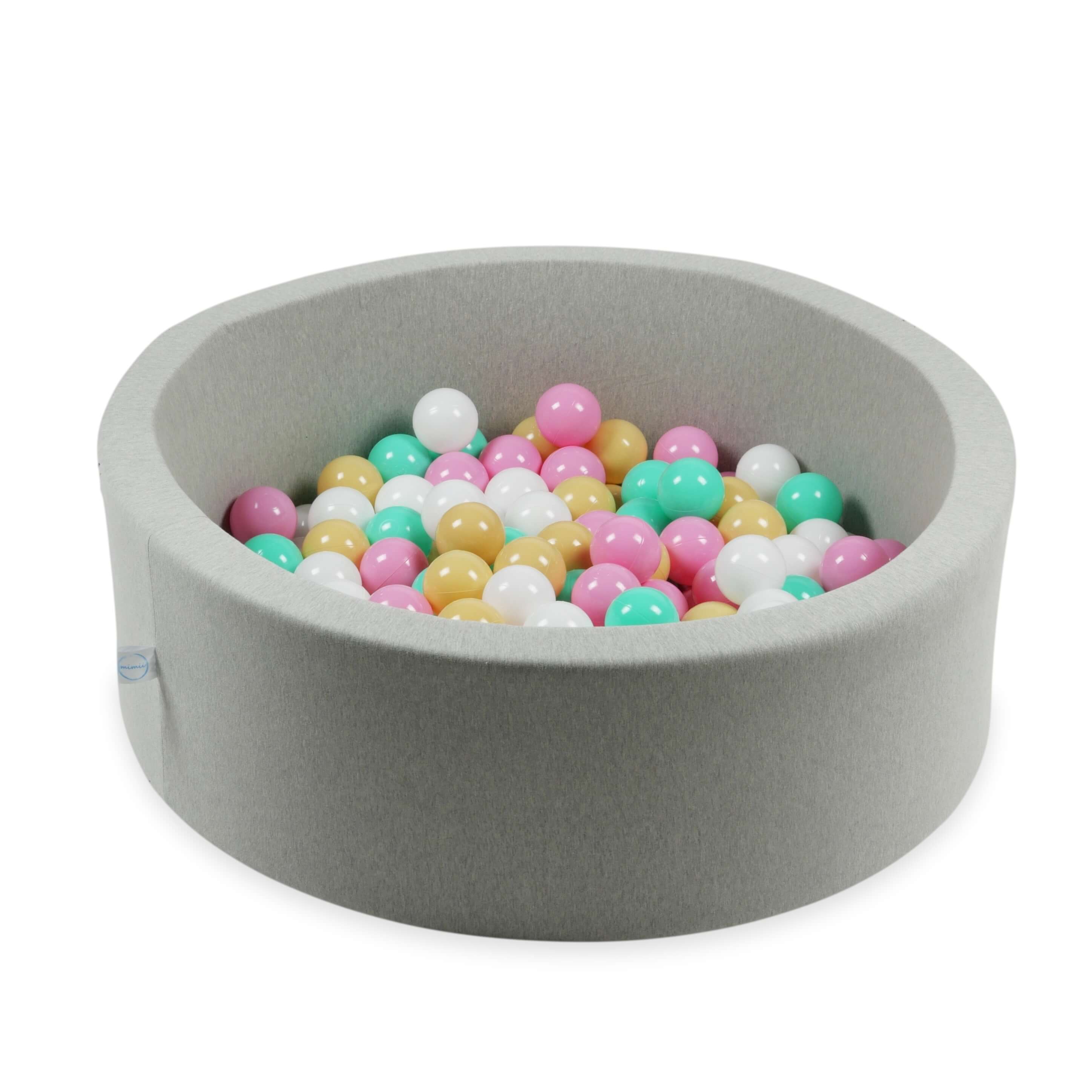 Game balls ø7cm 200 pieces white, mint, beige, dusty pink