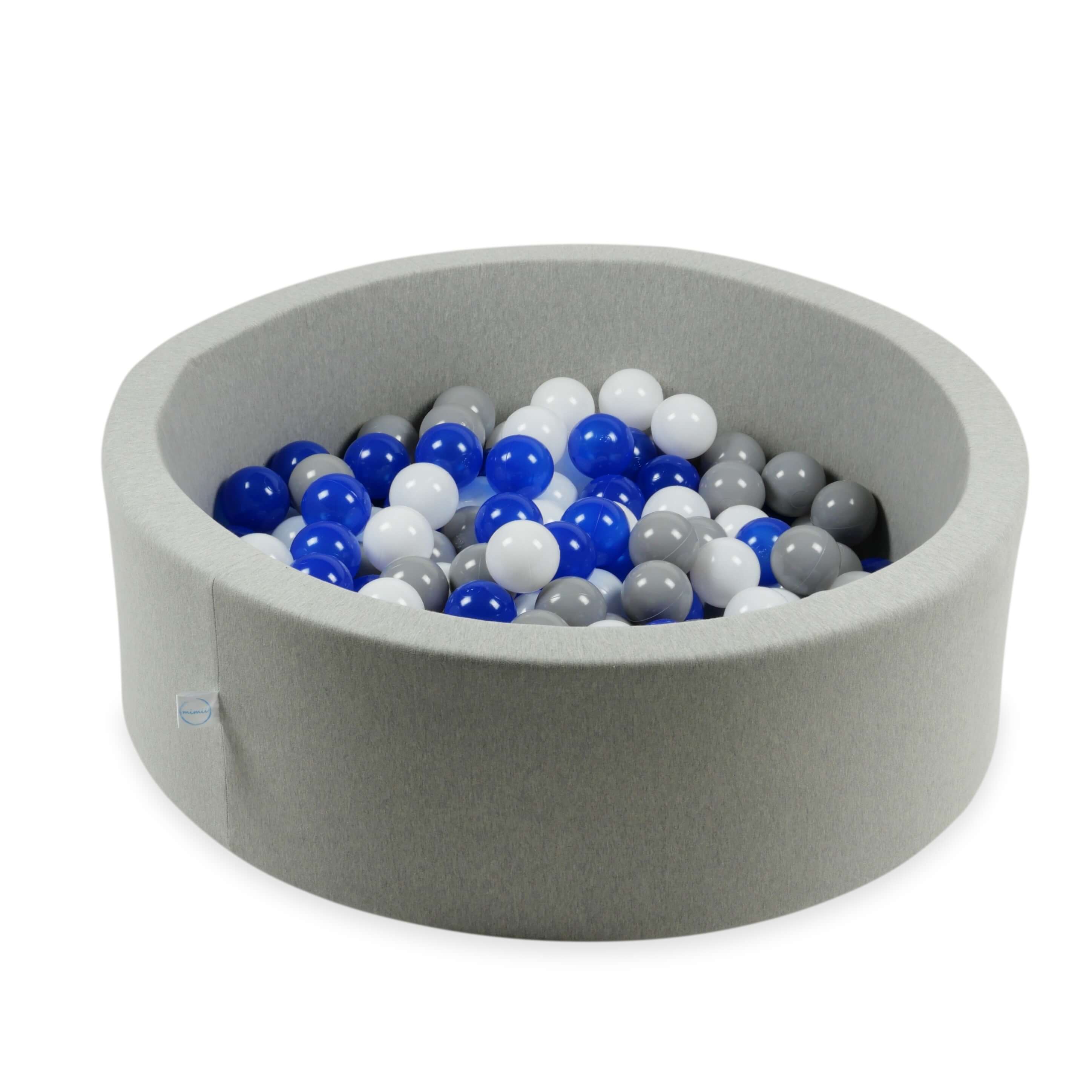 Play balls ø7cm 100 pieces white, blue, gray