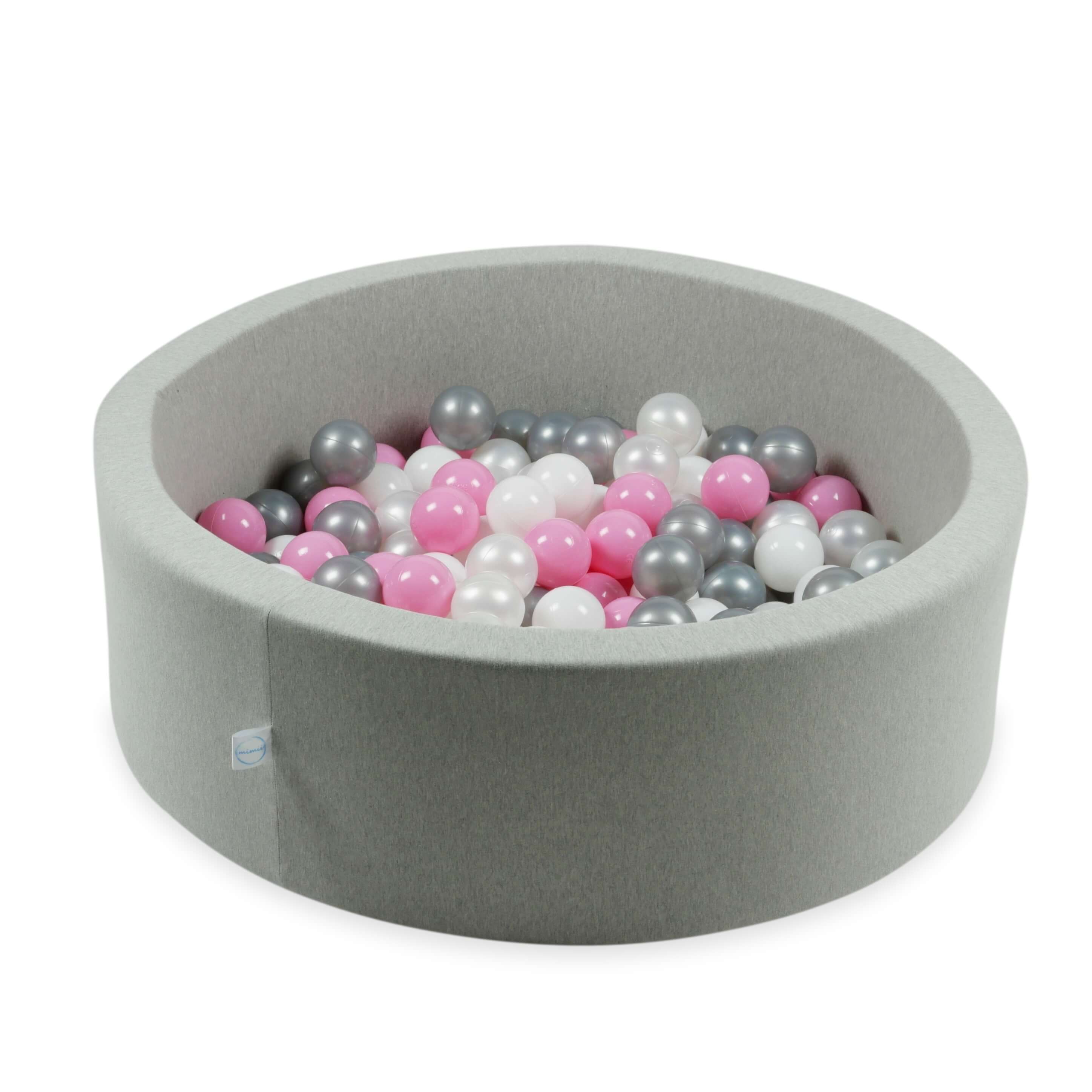 Balles de jeu ø7cm 100 pièces blanc, perle, argent, rose poudré