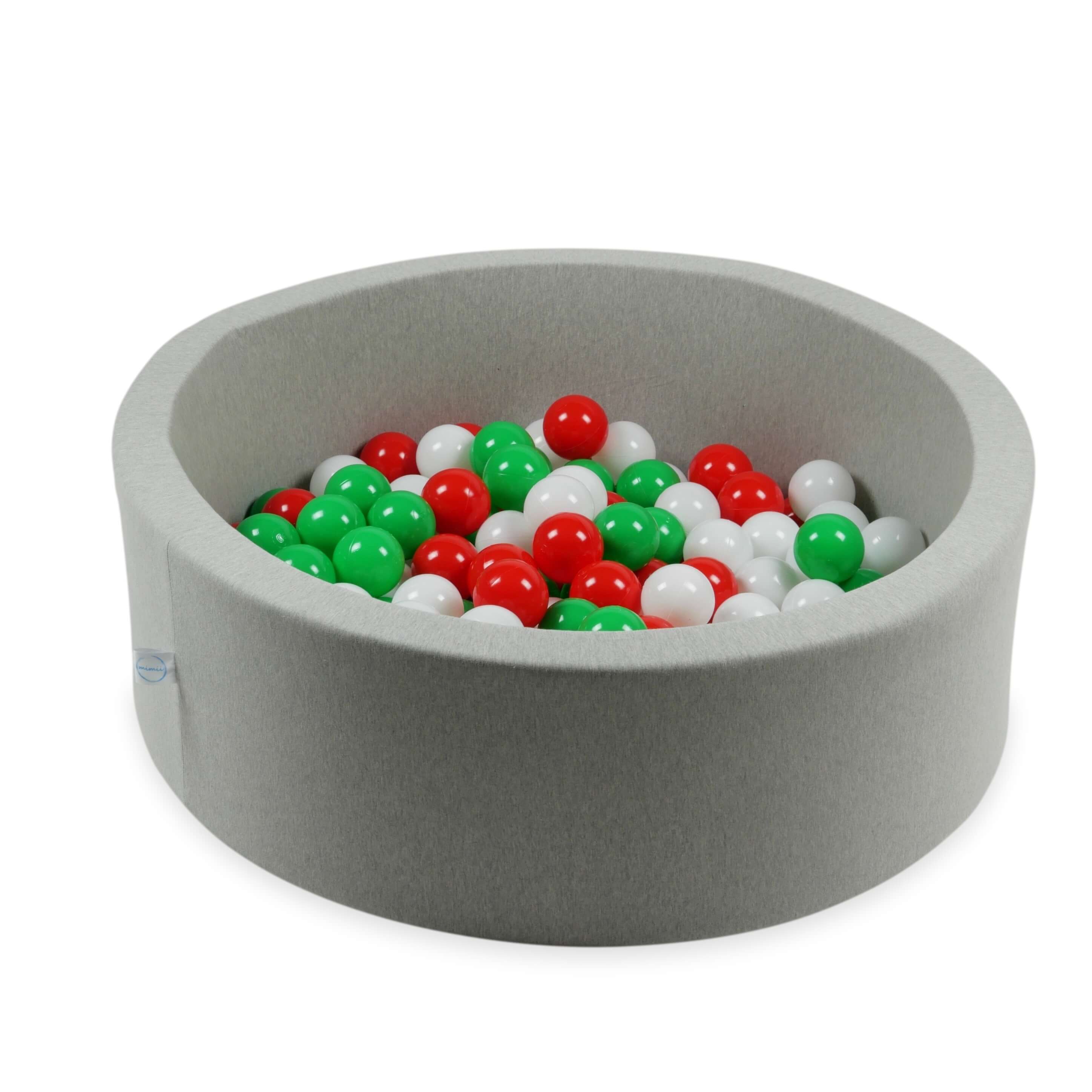 Balles de jeu ø7cm 200 pièces blanc, vert, rouge