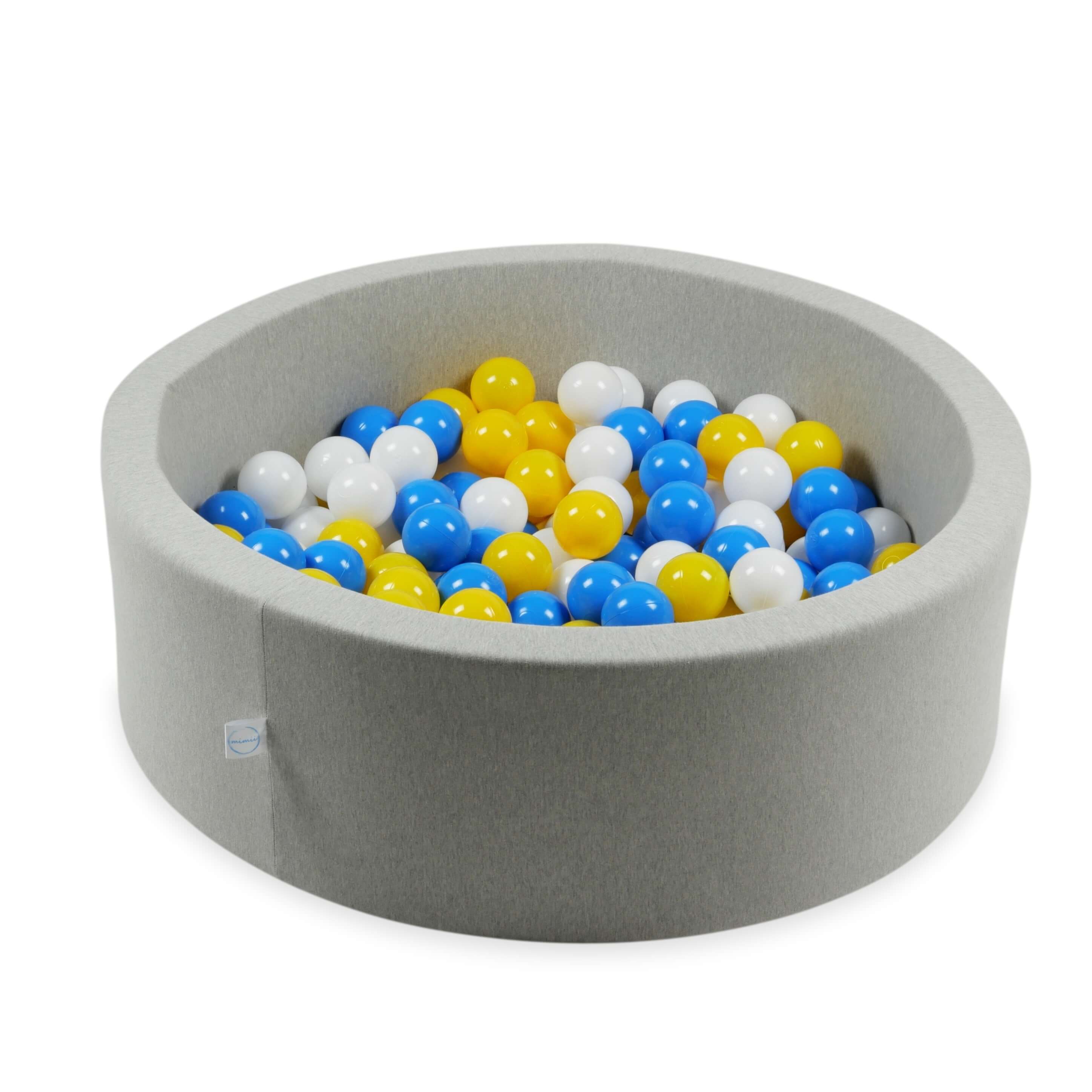 Game balls ø7cm 200 pieces white, yellow, blue