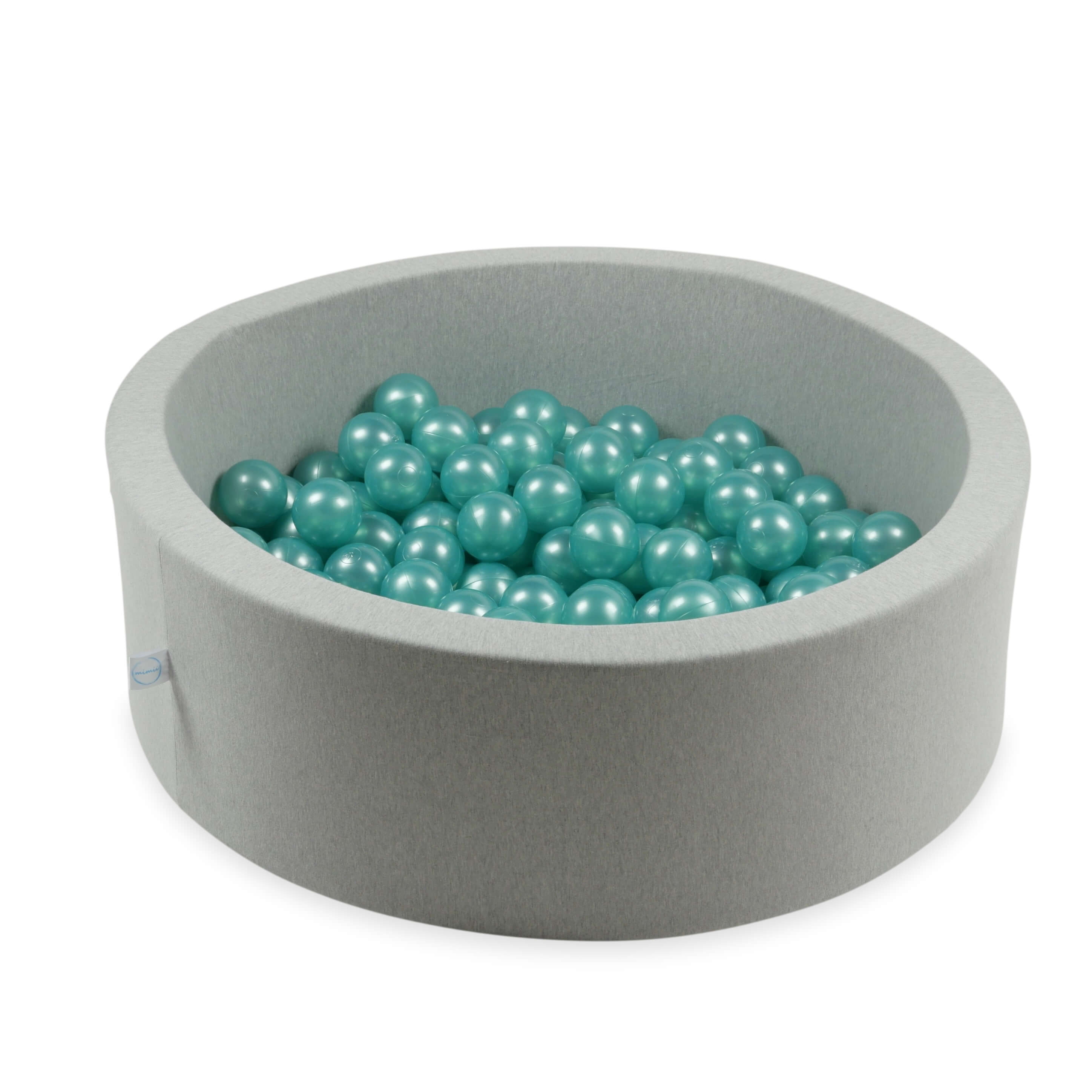 Play balls ø7cm 50 pieces metallic turquoise