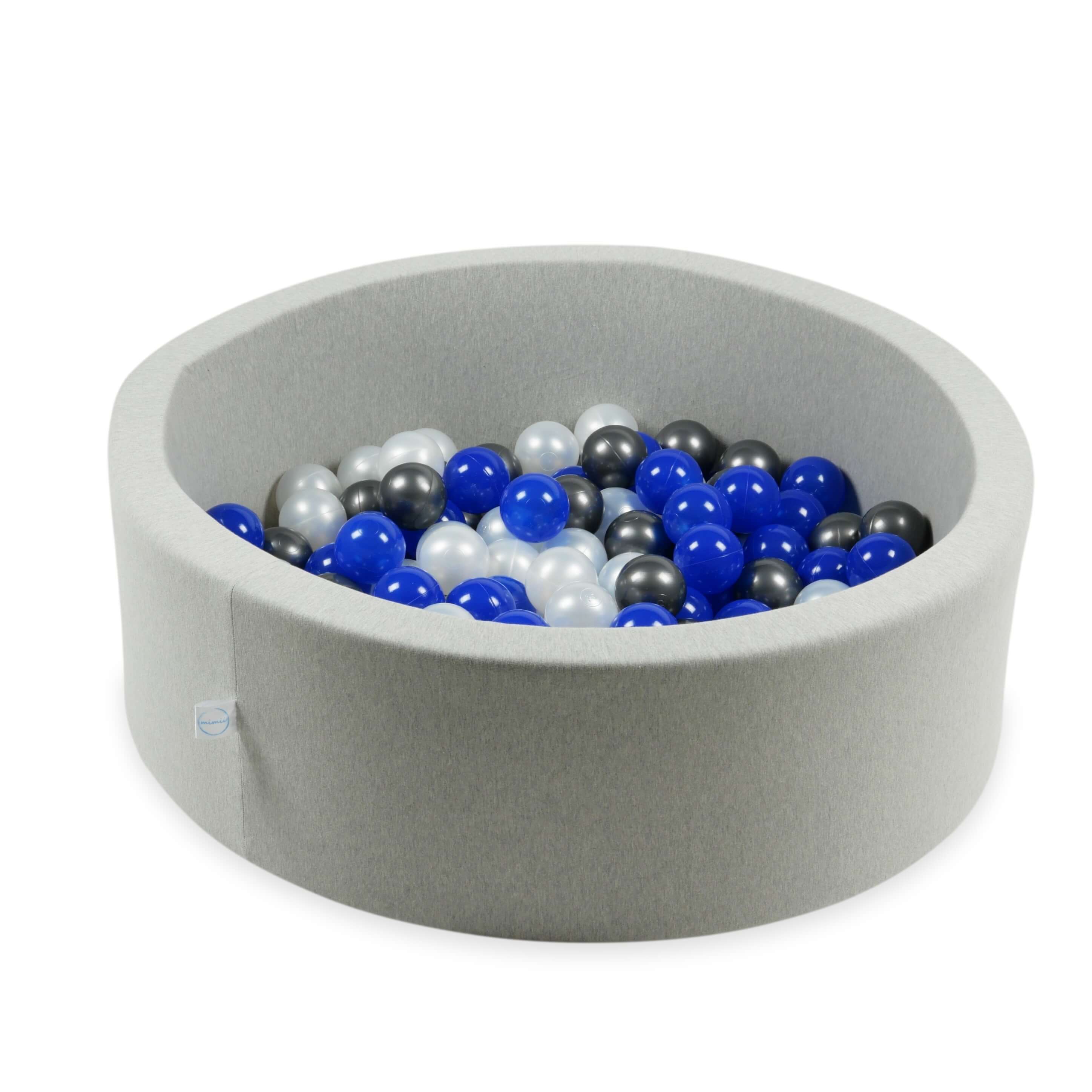 Play balls ø7cm 500 pieces pearl, metallic graphite, blue