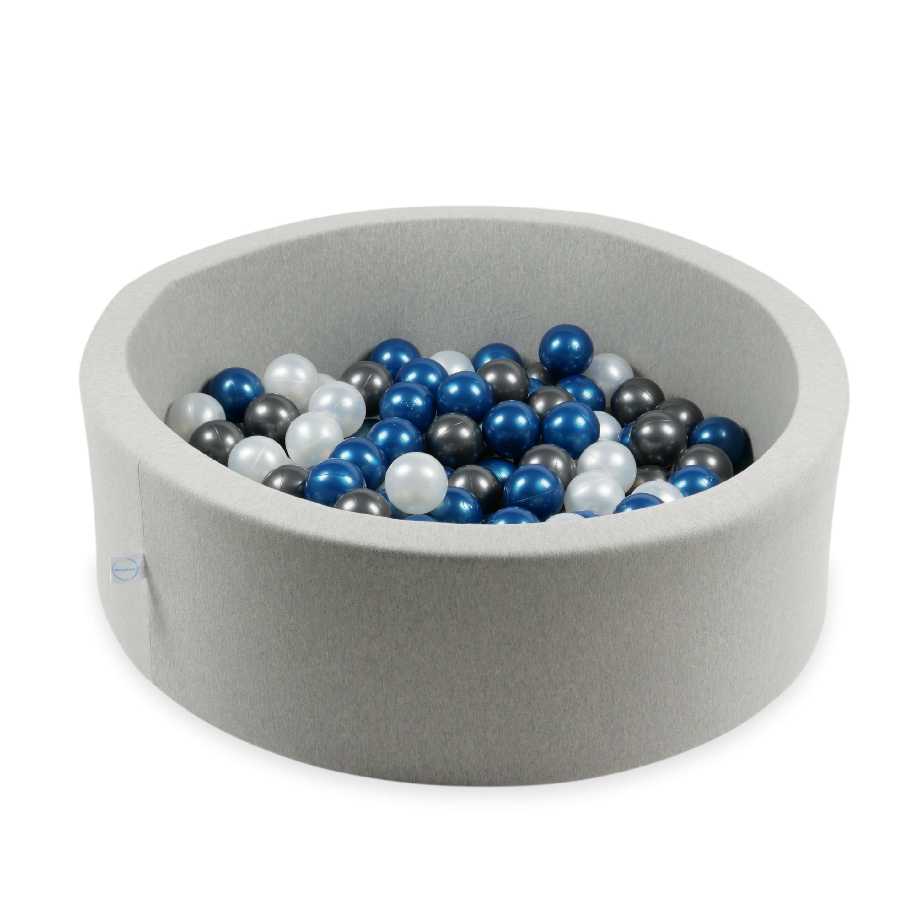 Game balls ø7cm 400 pieces pearl, metallic blue, metallic graphite