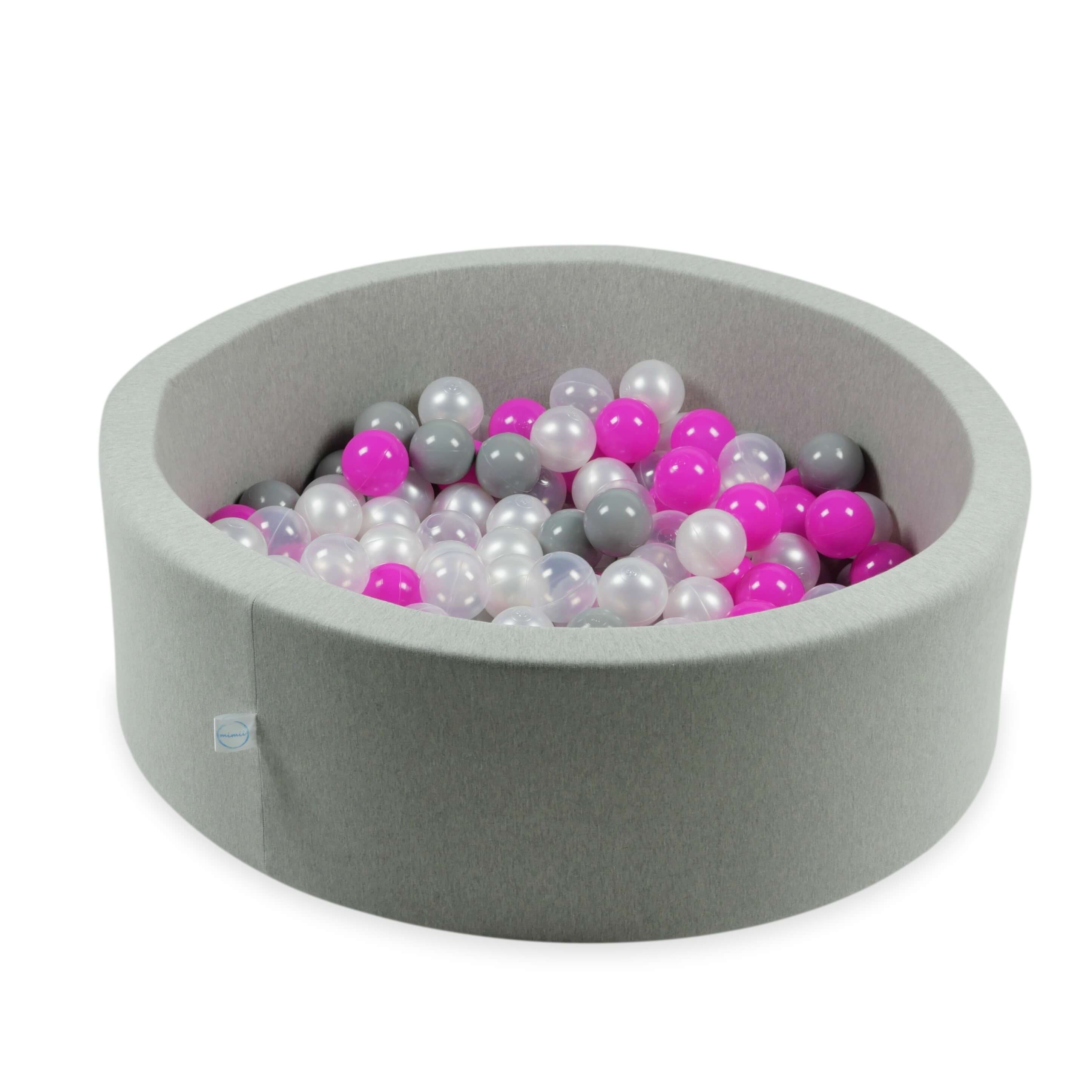Spielbälle ø7cm 200 Stück Perlmutt, transparent, grau, rosa