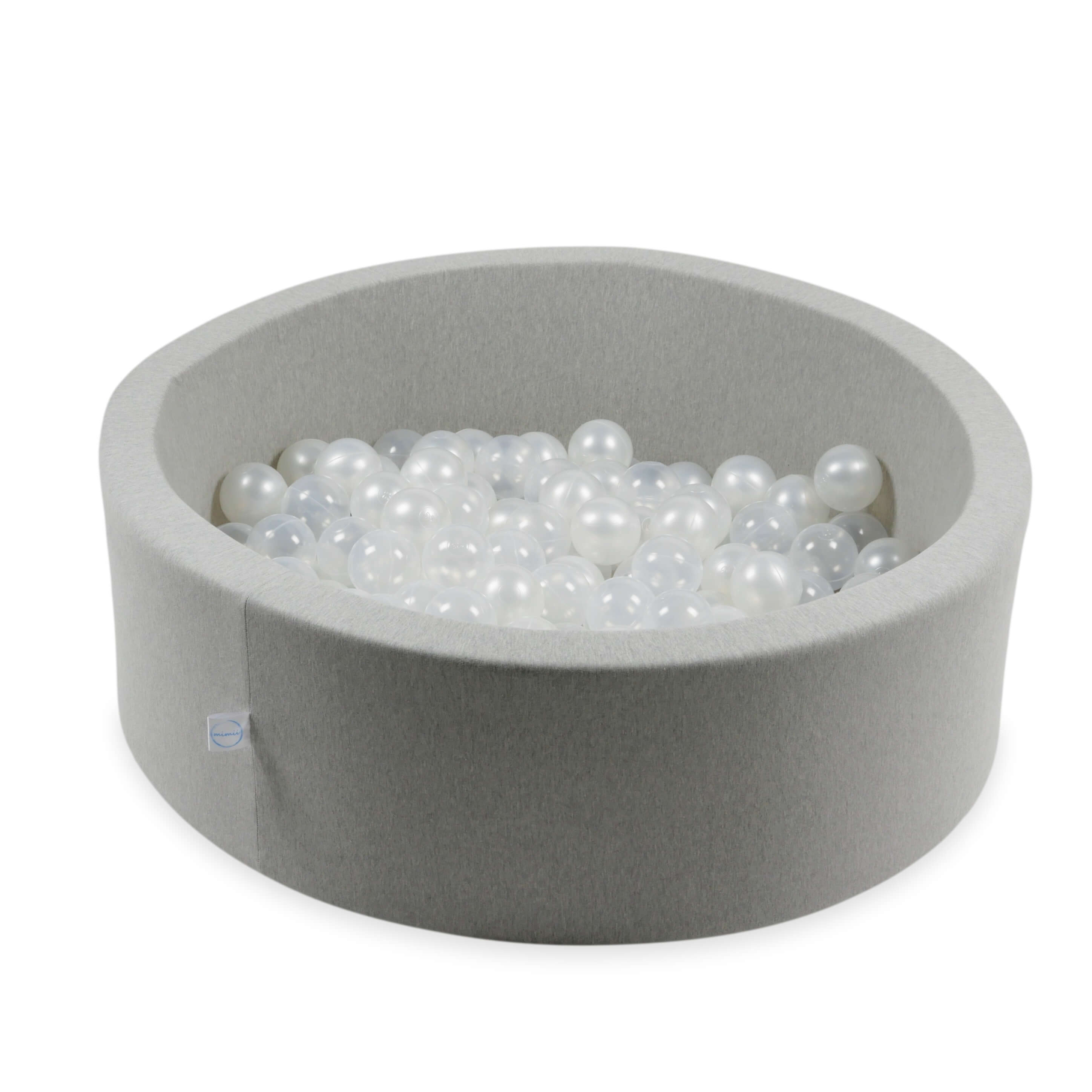 150 perlmuttfarbene Spielbälle, 7 cm Durchmesser, transparent