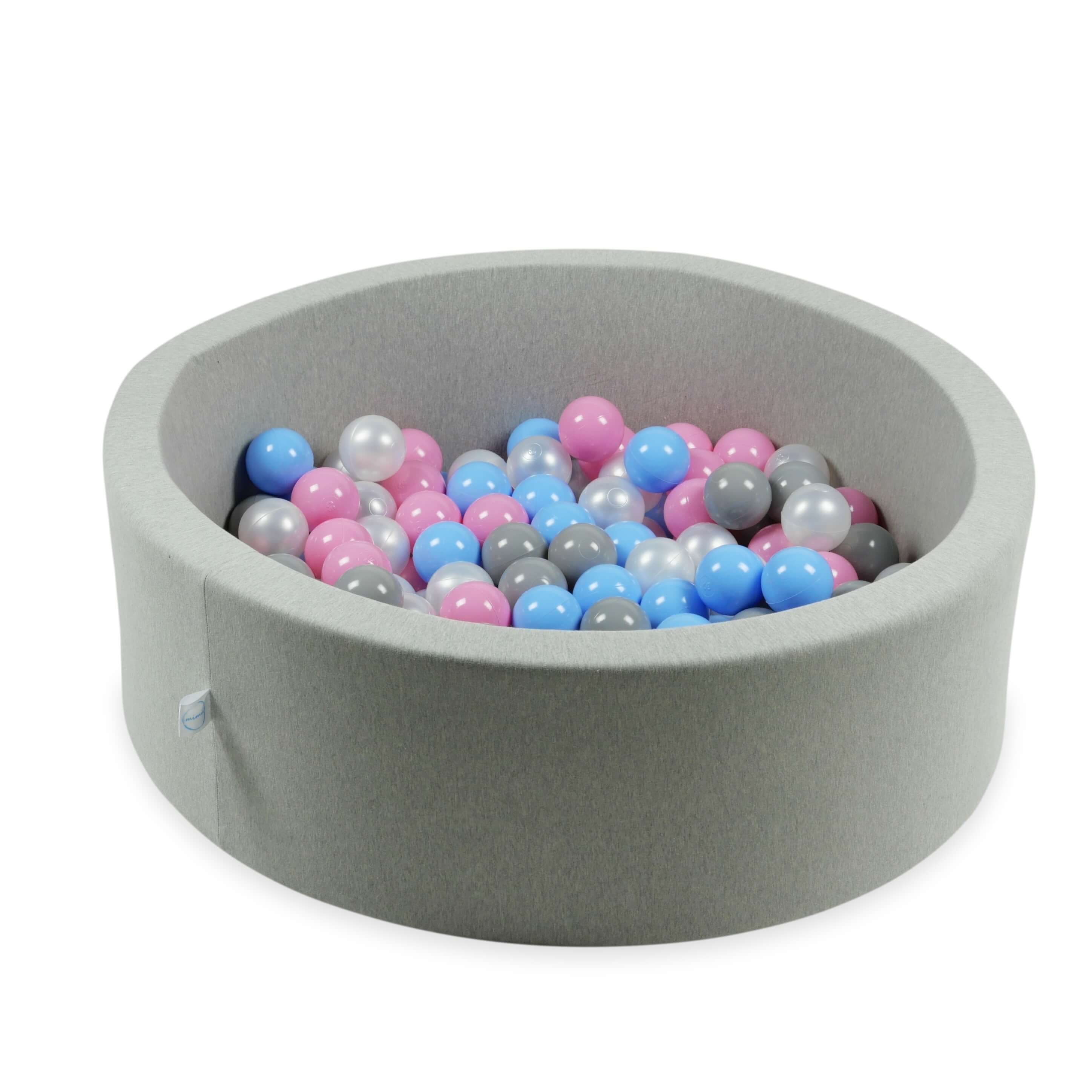 Balles de jeu ø7cm 400 pièces perle, gris, bleu clair, rose poudré