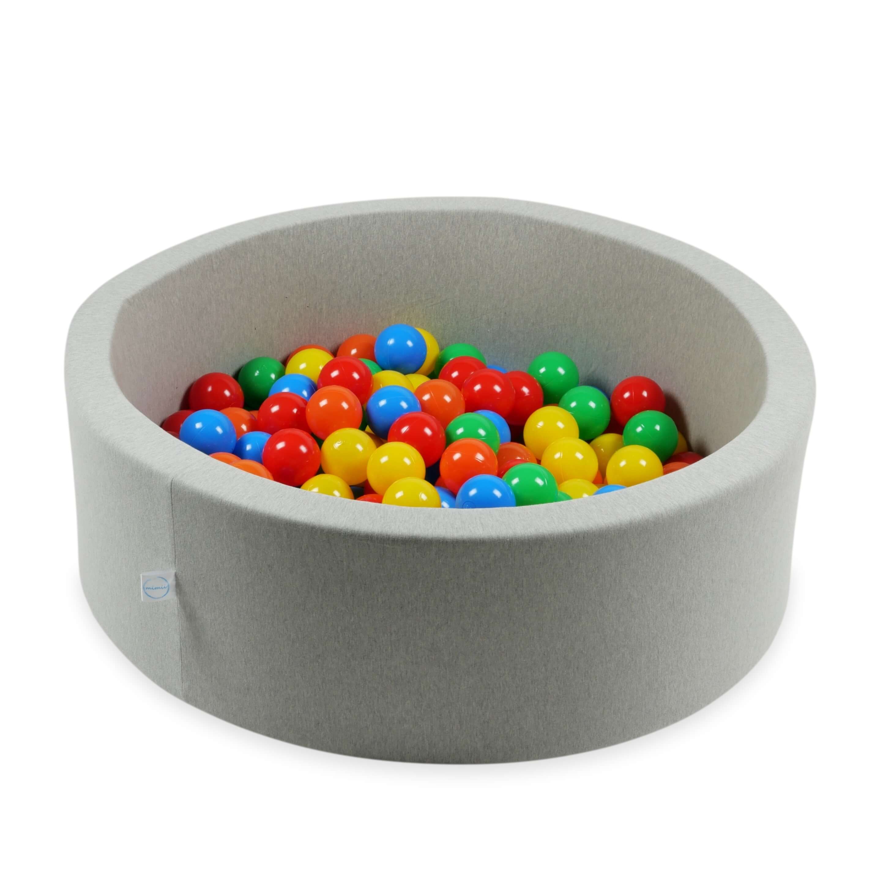 500 Spielbälle, 7 cm Durchmesser, grün, gelb, orange, rot, blau