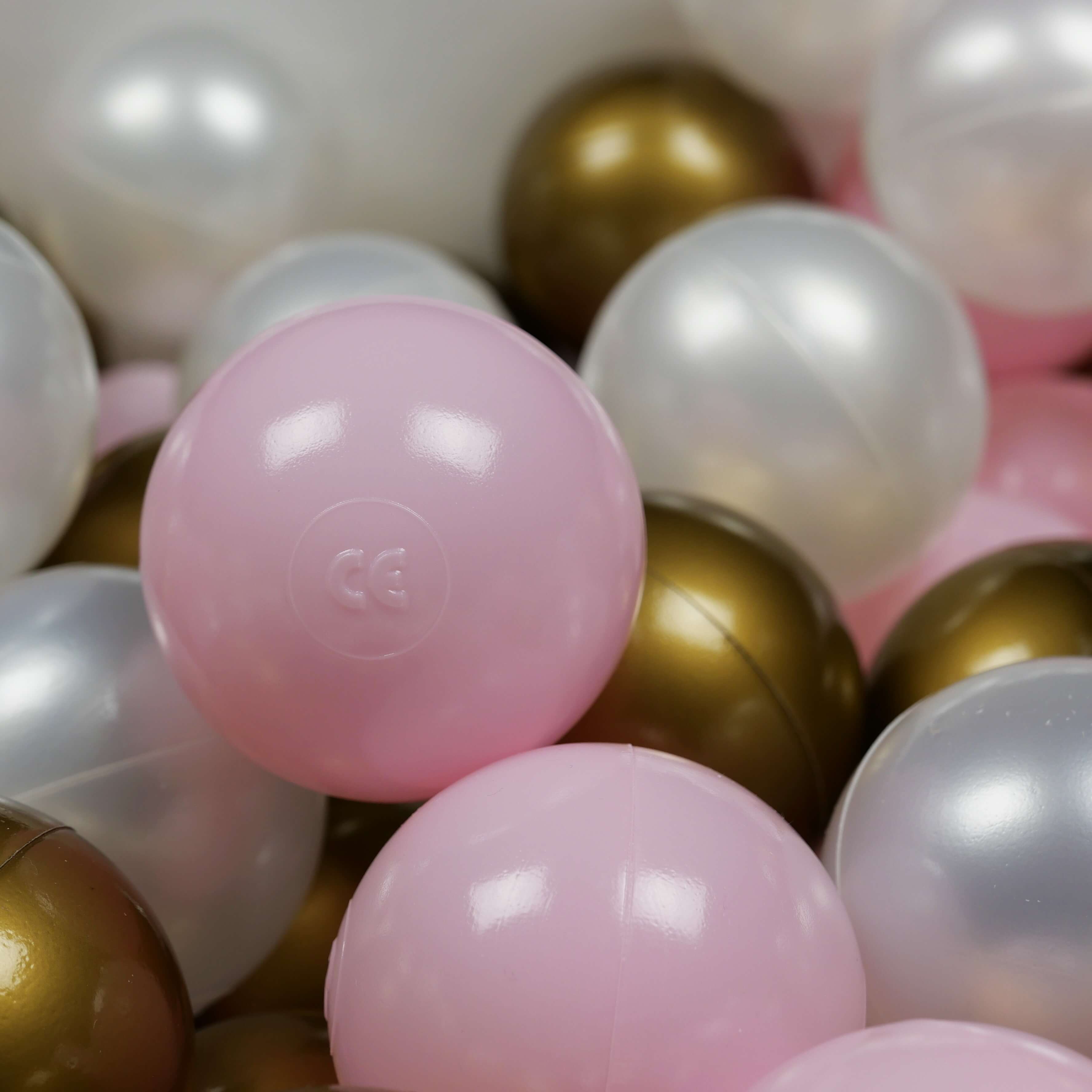 Play balls ø7cm 500 pieces light pink, pearl, old gold