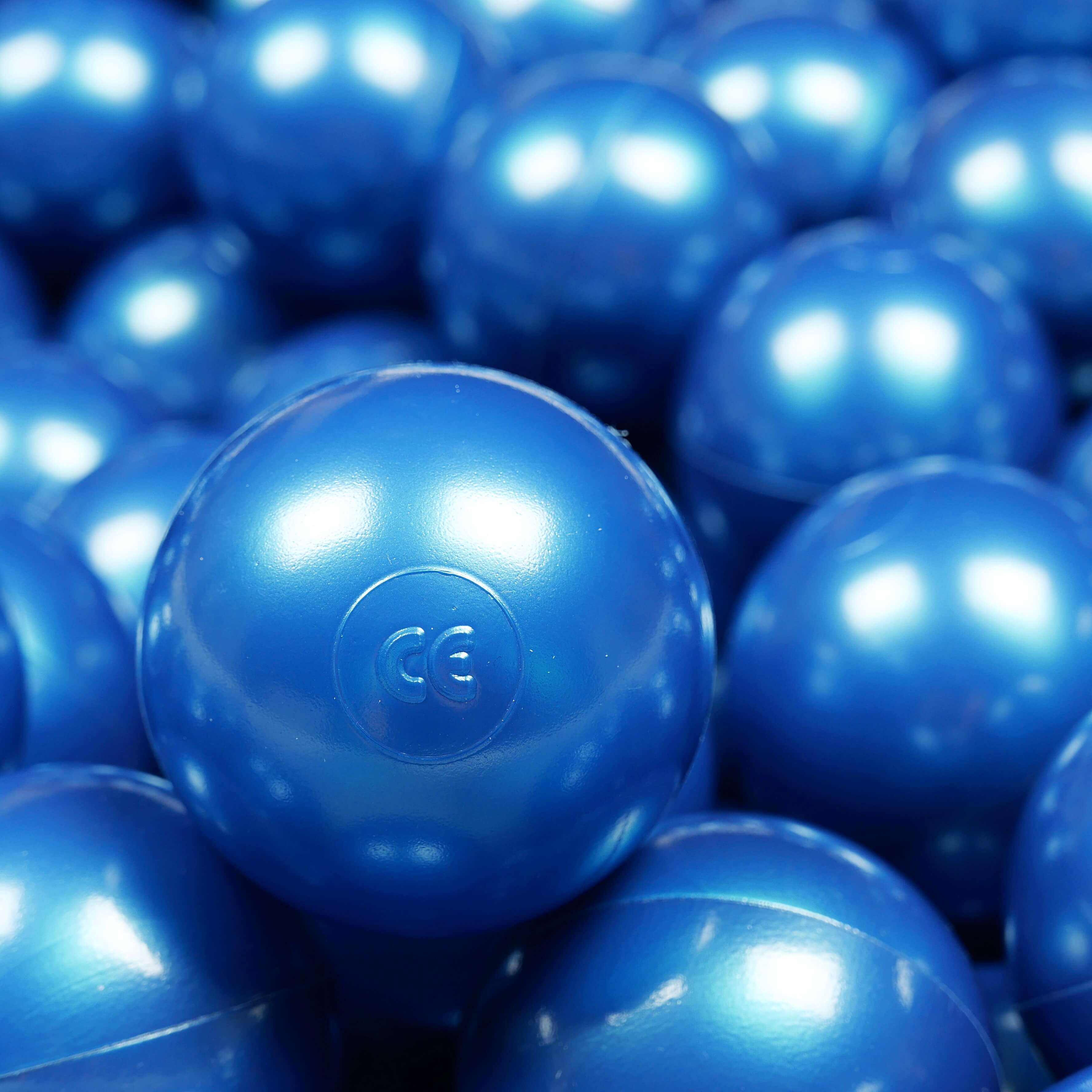 Game balls ø7cm 200 pieces metallic blue