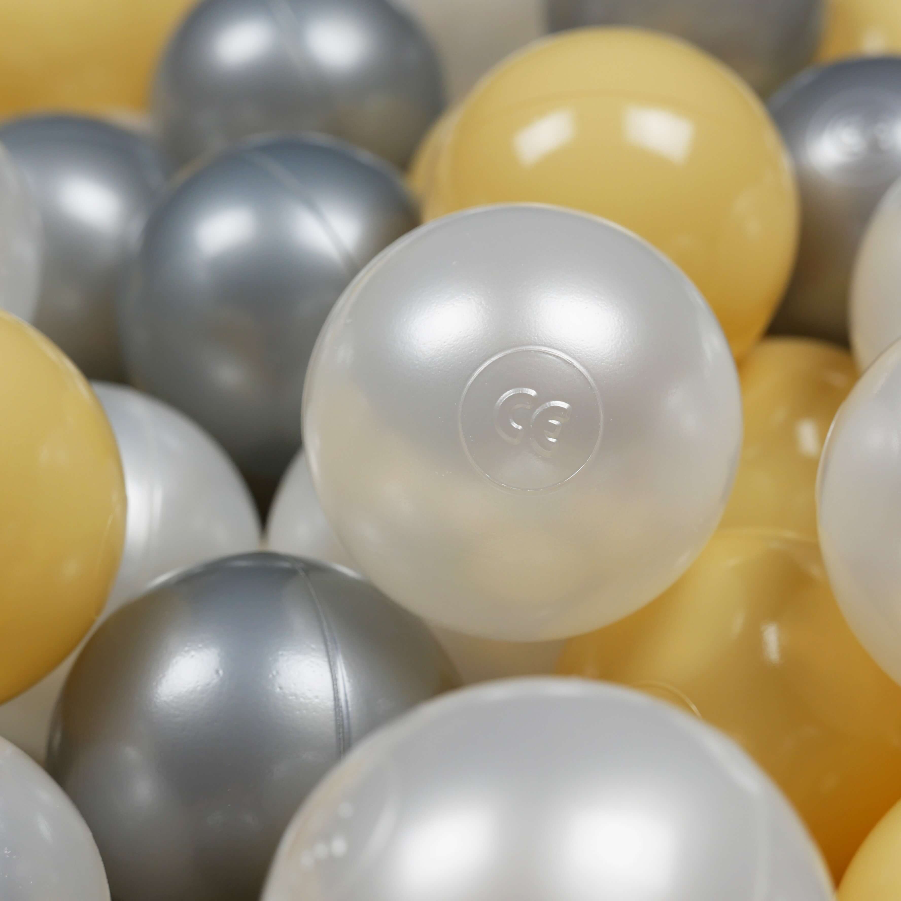 Game balls ø7cm 300 pieces pearl, silver, beige
