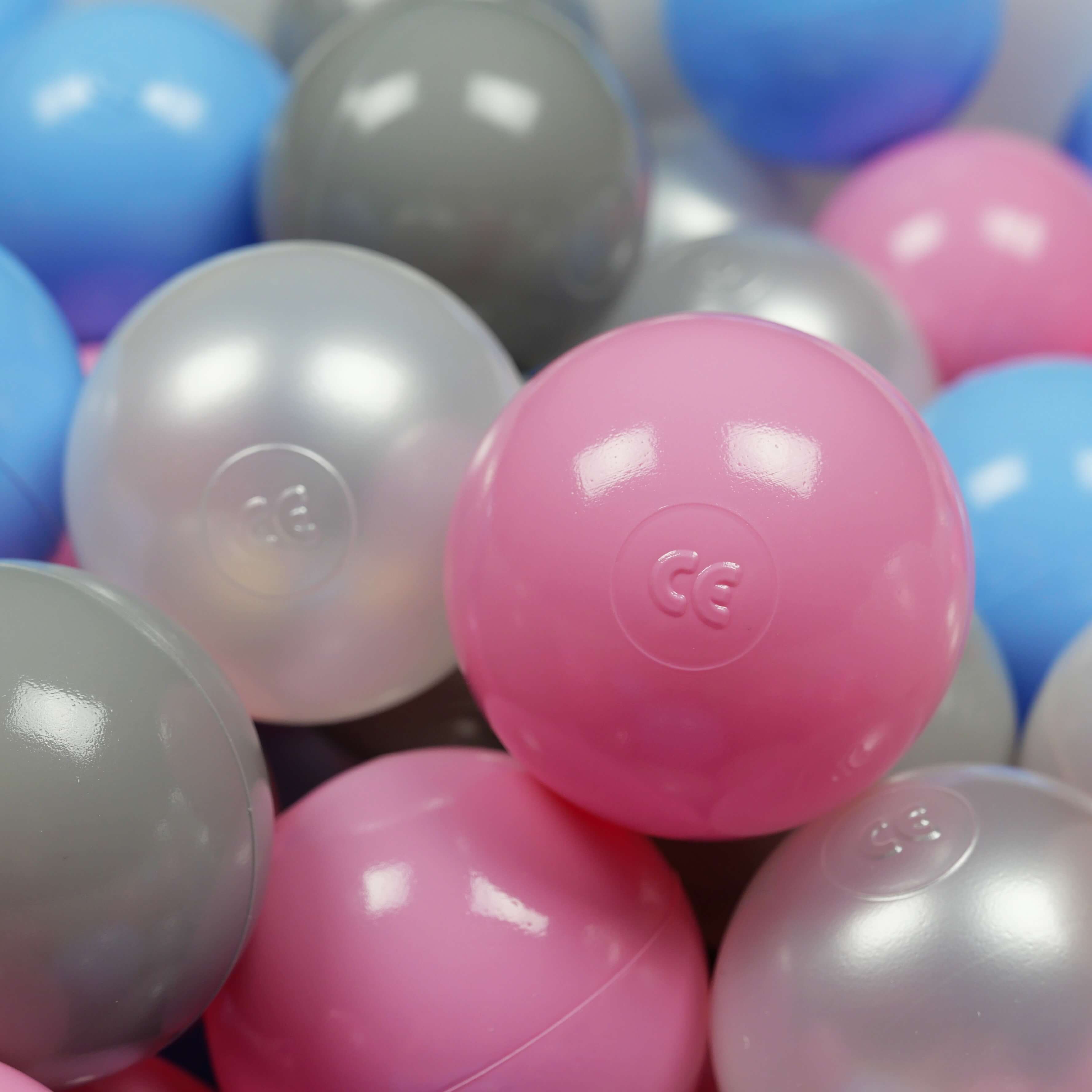 Game balls ø7cm 300 pieces pearl, gray, light blue, dusty pink
