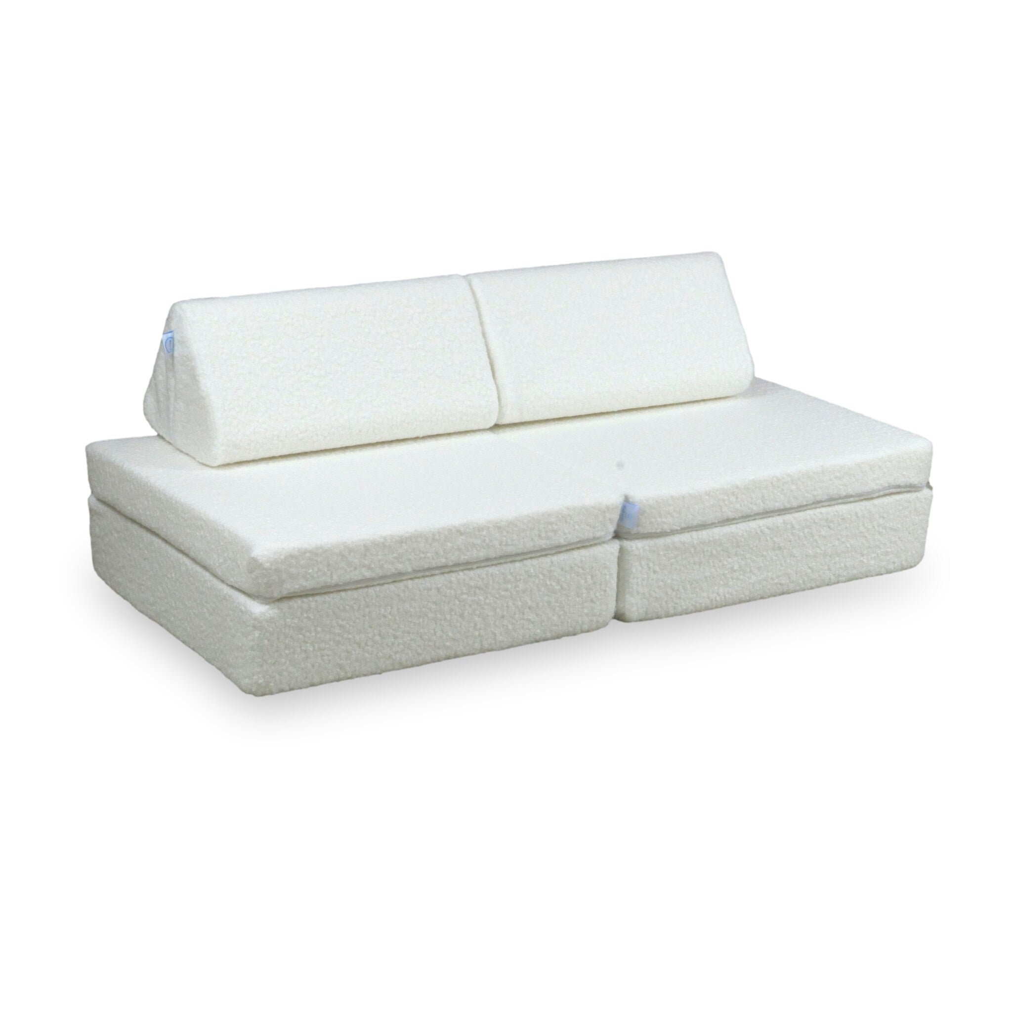 Canapé de jeu Montessori Mini Standard en Bouclé Blanc