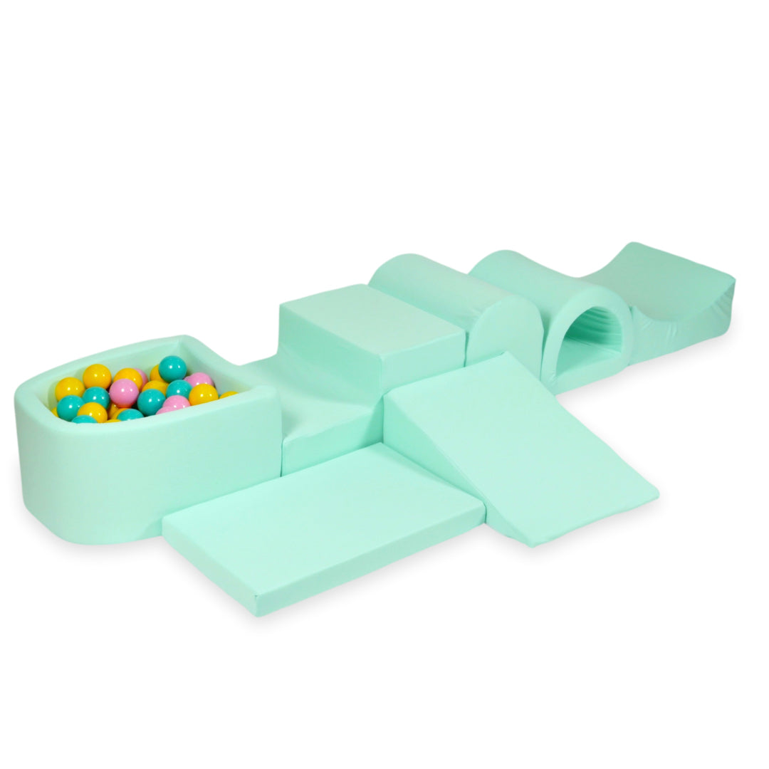 Largest foam play area with mint micro ball pit + 100 balls