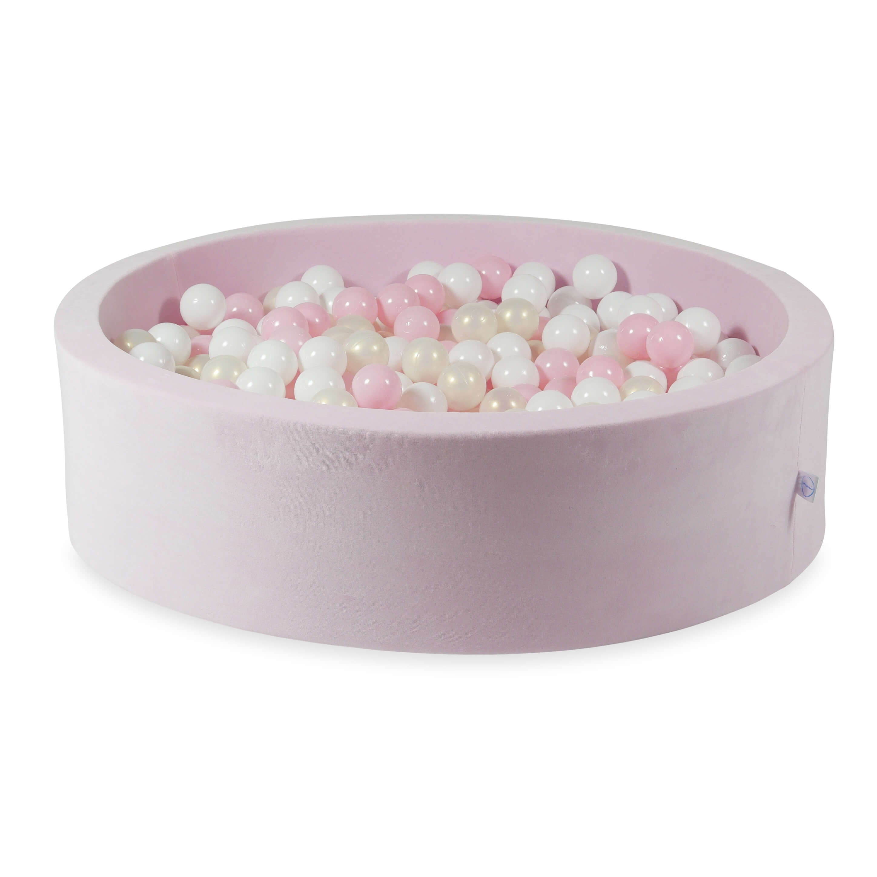 Piscine à balles en velvet soft light pink 110x30 cm avec 400 balles