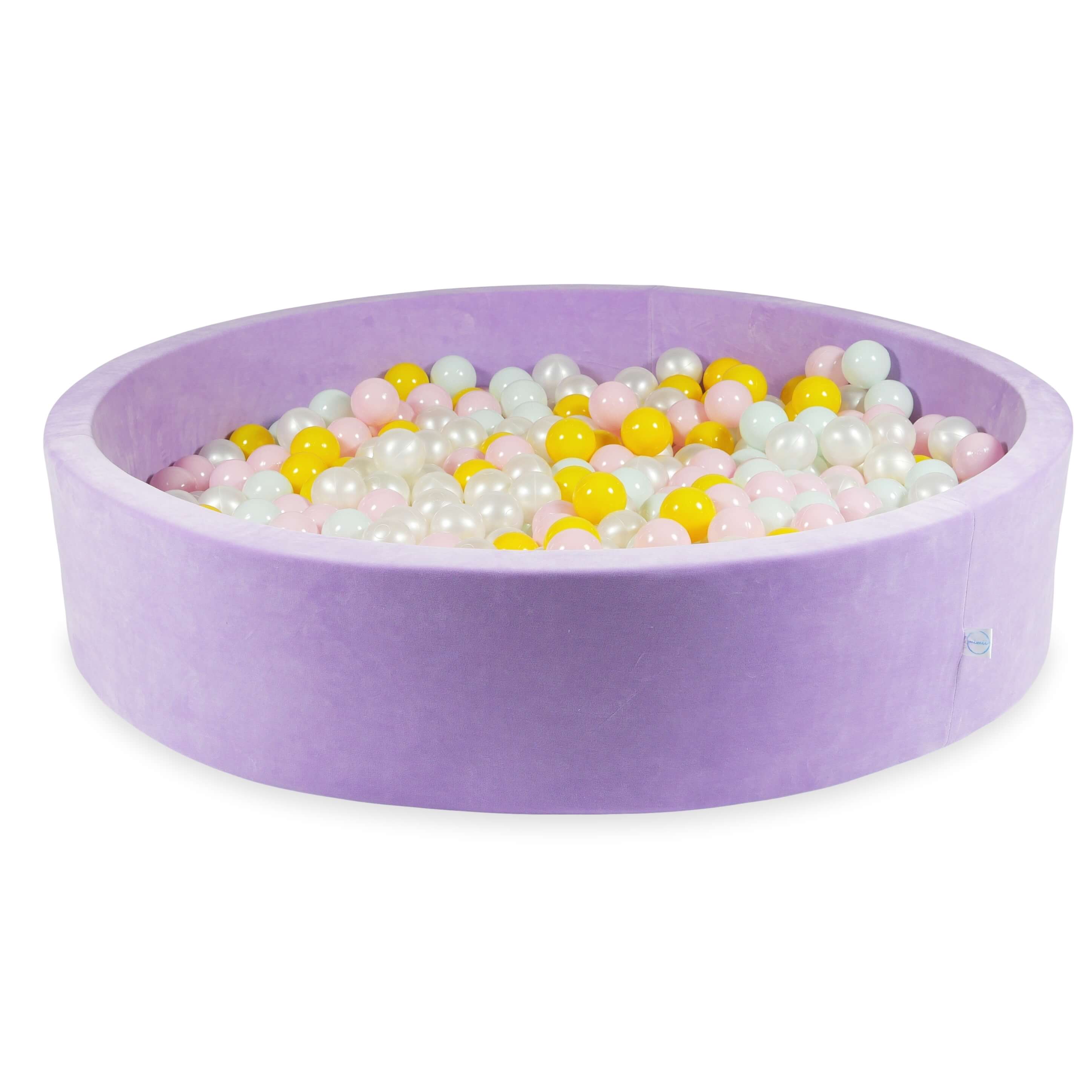 Bällebad aus Samt soft Lilac 130x30 cm mit 600 Bällen