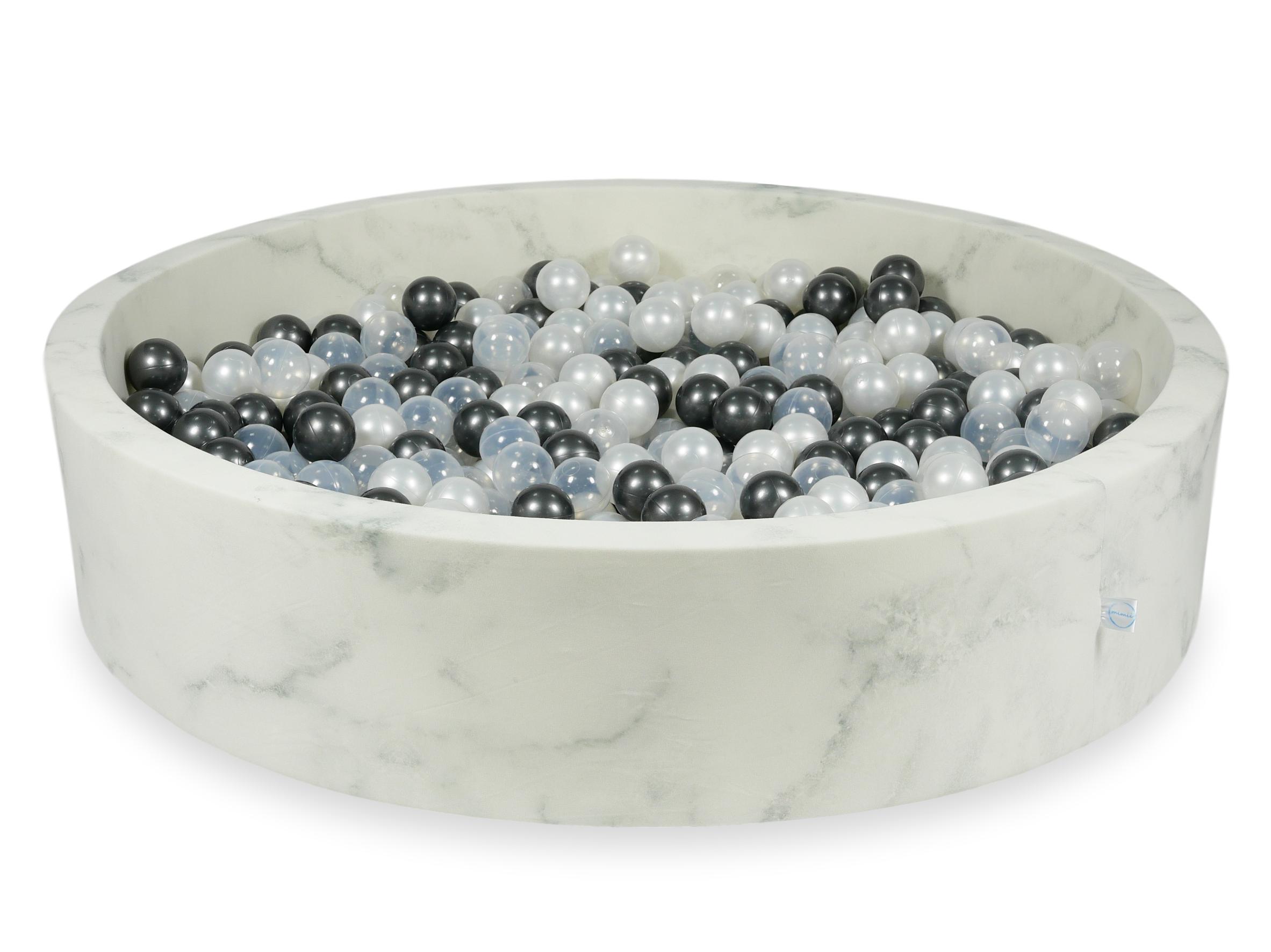 Bällebad aus Samt Marble 130x30 cm mit 600 Bällen