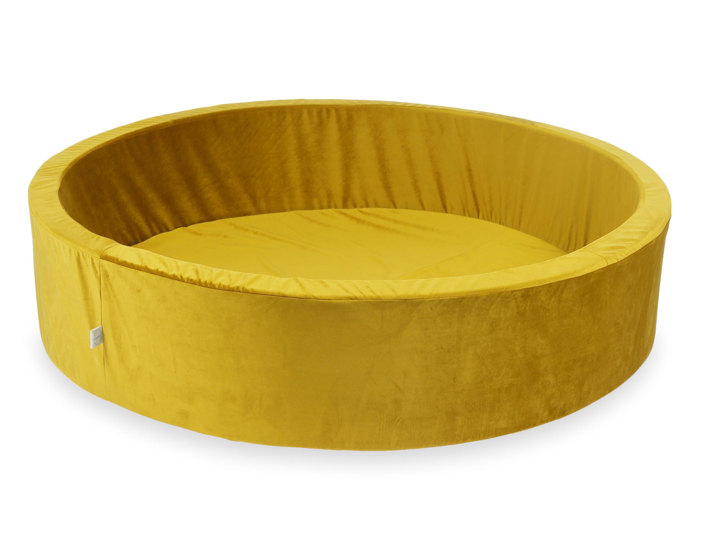 130x30 Samt-Gold-Bällebad (Bälle nicht enthalten)
