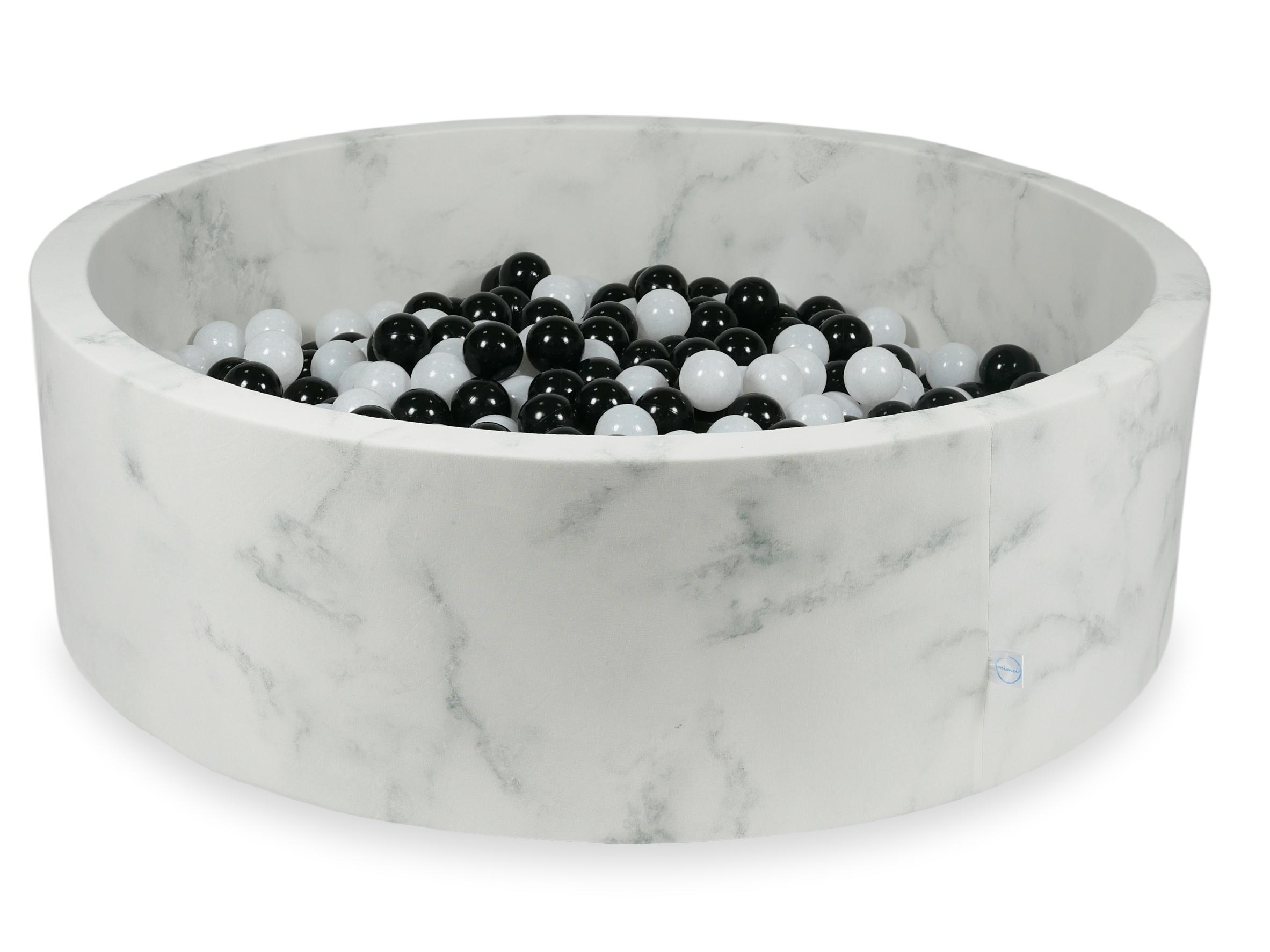 Kugelbad aus Samt Marmor 130x40 cm mit 700 Bällen