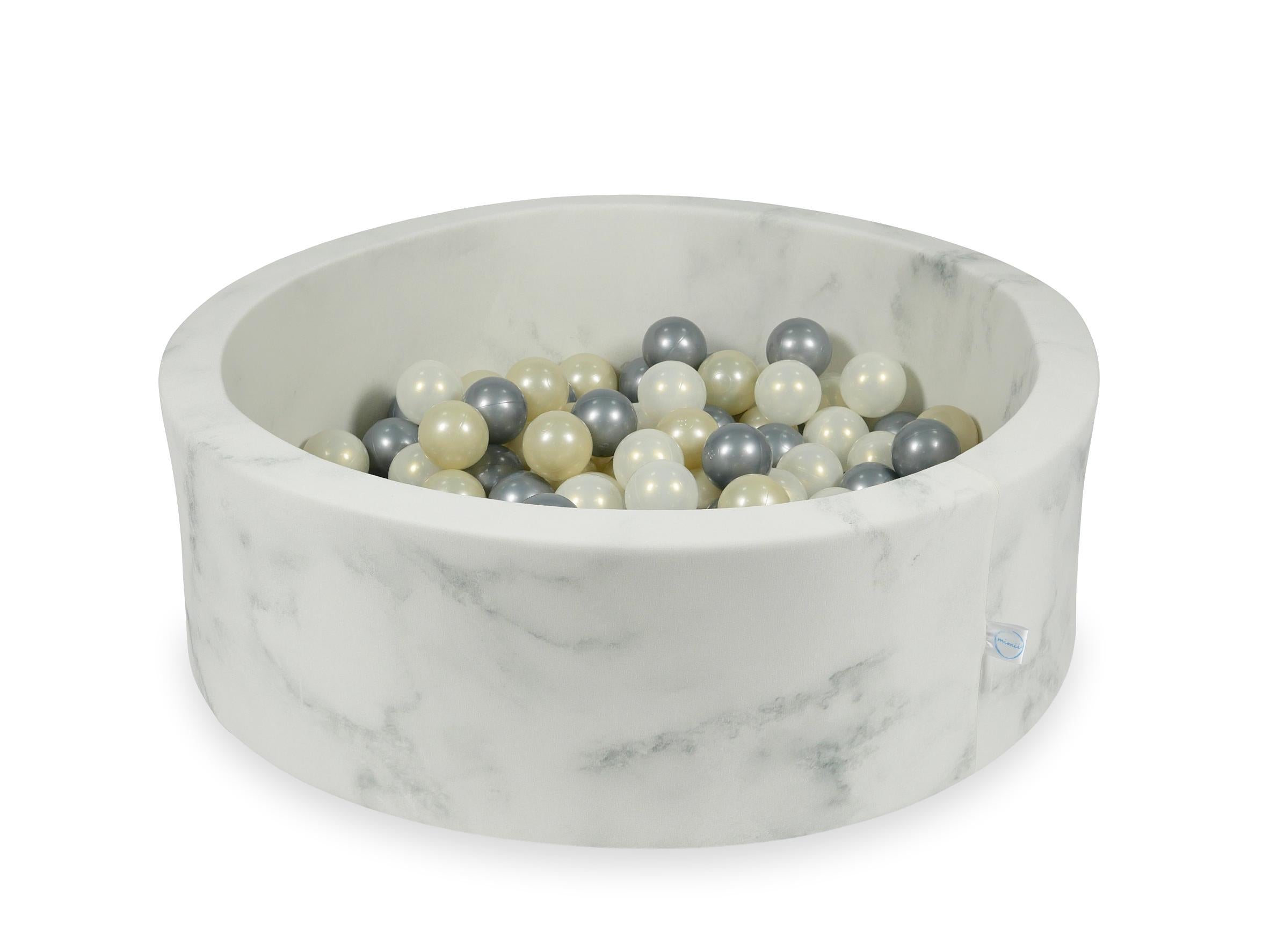 Ball pool in Marble velvet 90x30 cm with 200 balls