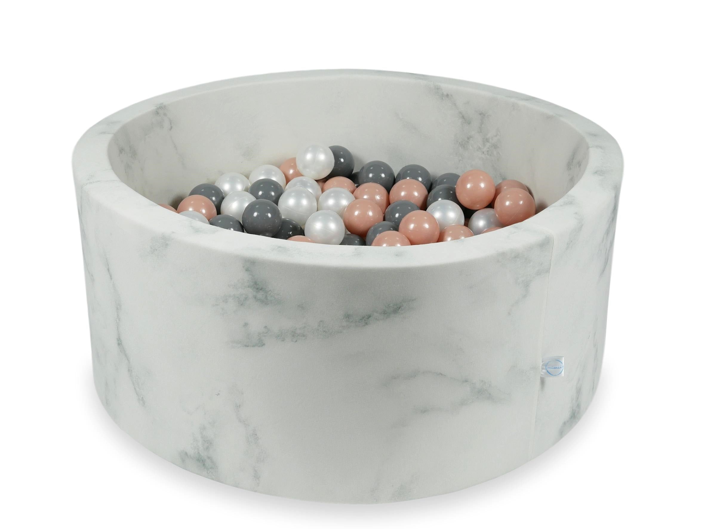 Piscine à balles en velours Marble 90x40 cm avec 300 balles