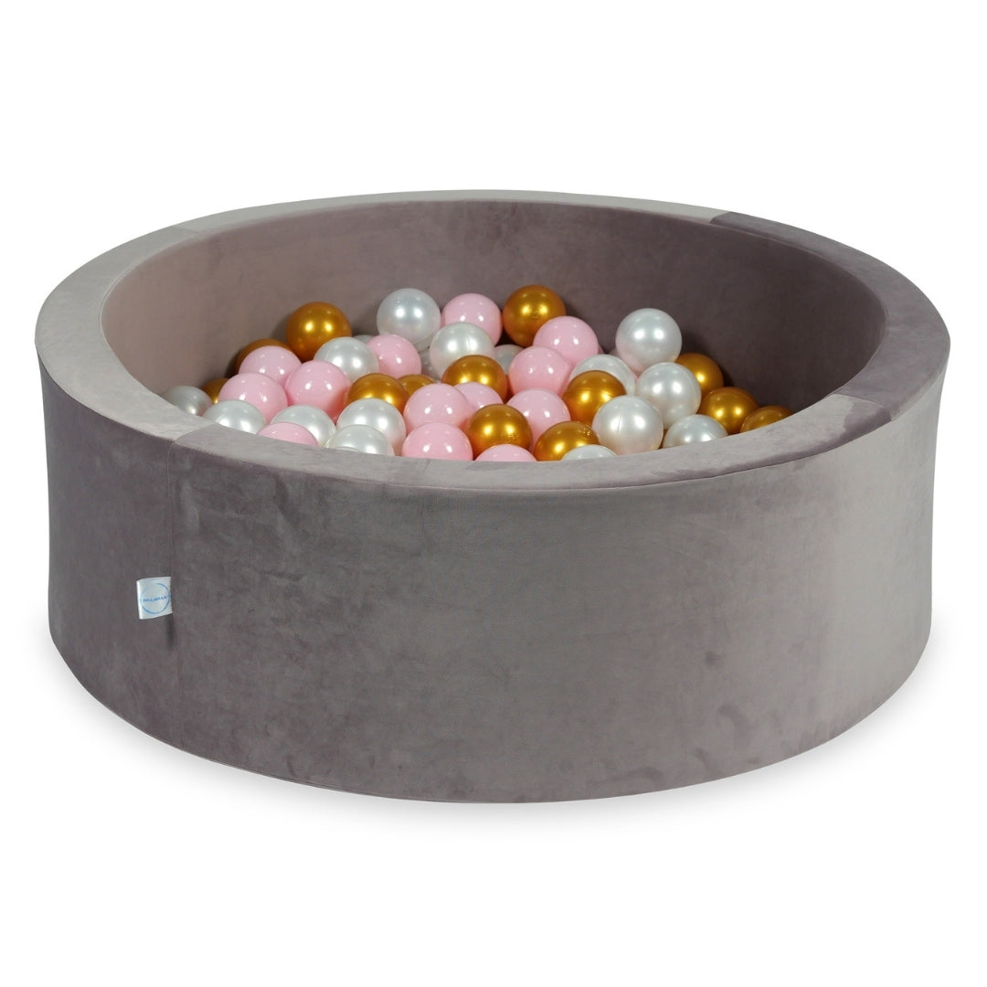 Ball pool in velvet lilac 90x30 cm with 200 balls