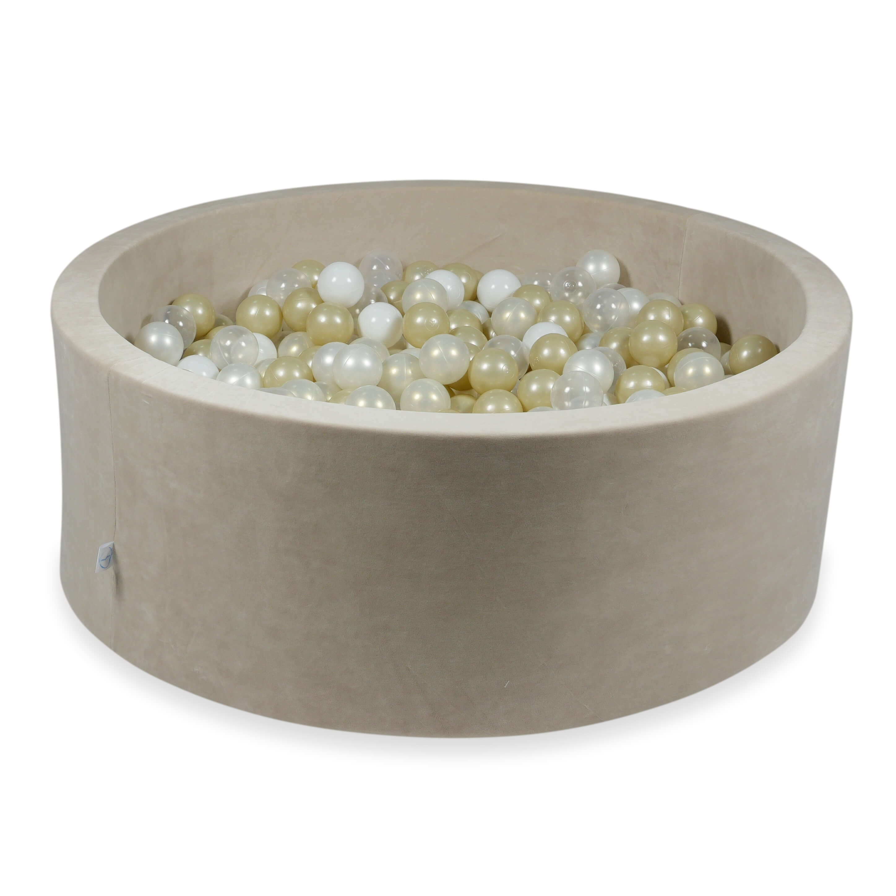 Piscine à balles en velvet soft beige 110x40 cm avec 500balles