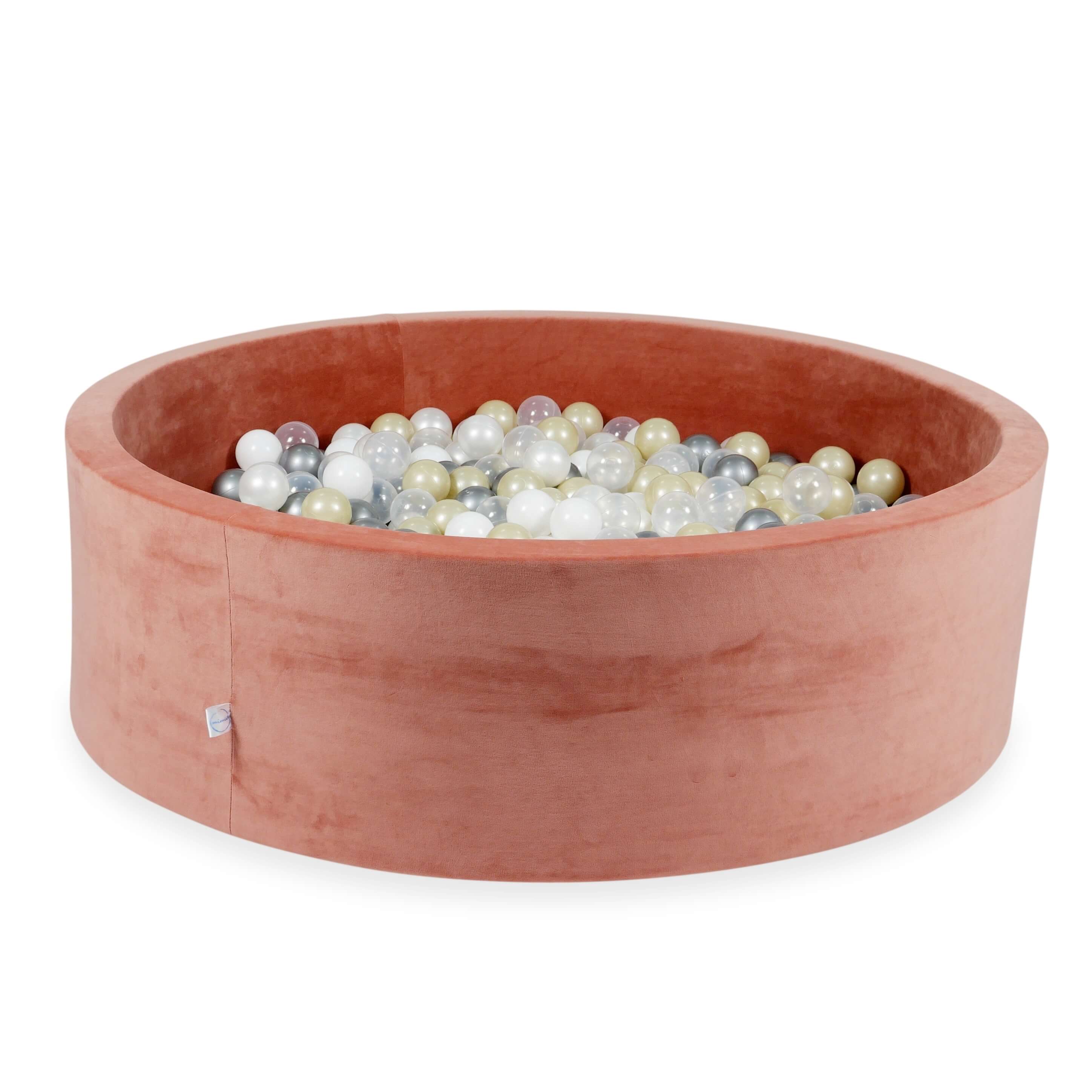 Velvet ball pit velvet soft canyon clay 130x40 cm with 700 balls