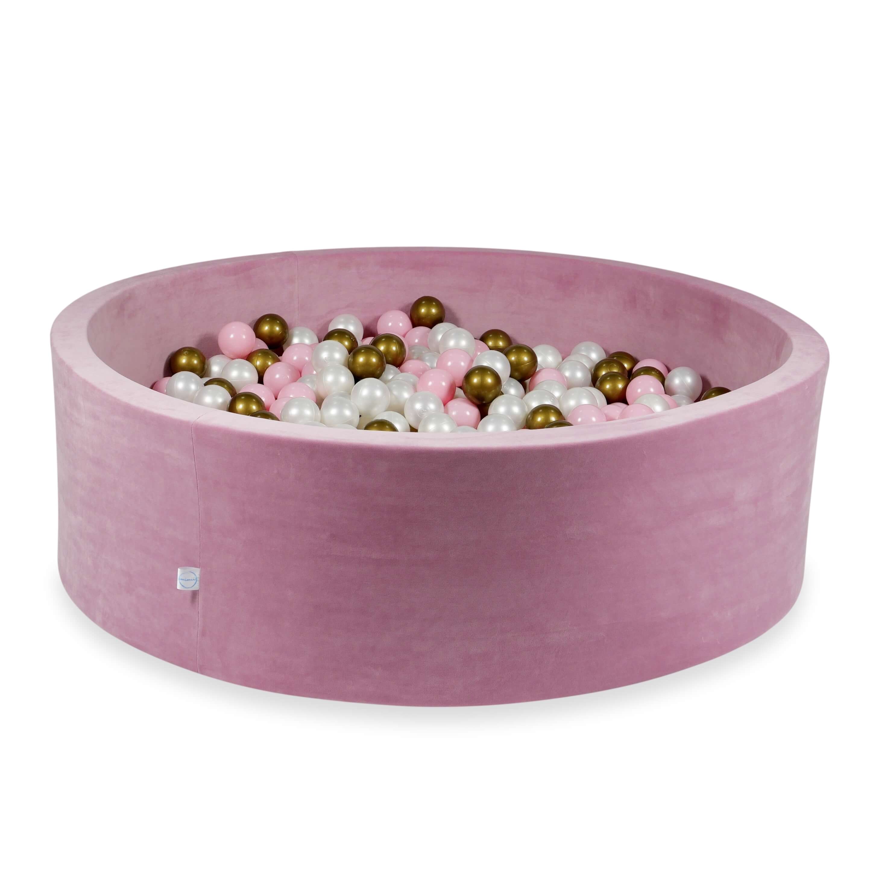 Bällebad Samt soft rosa 130x40 cm mit 700 Bällen
