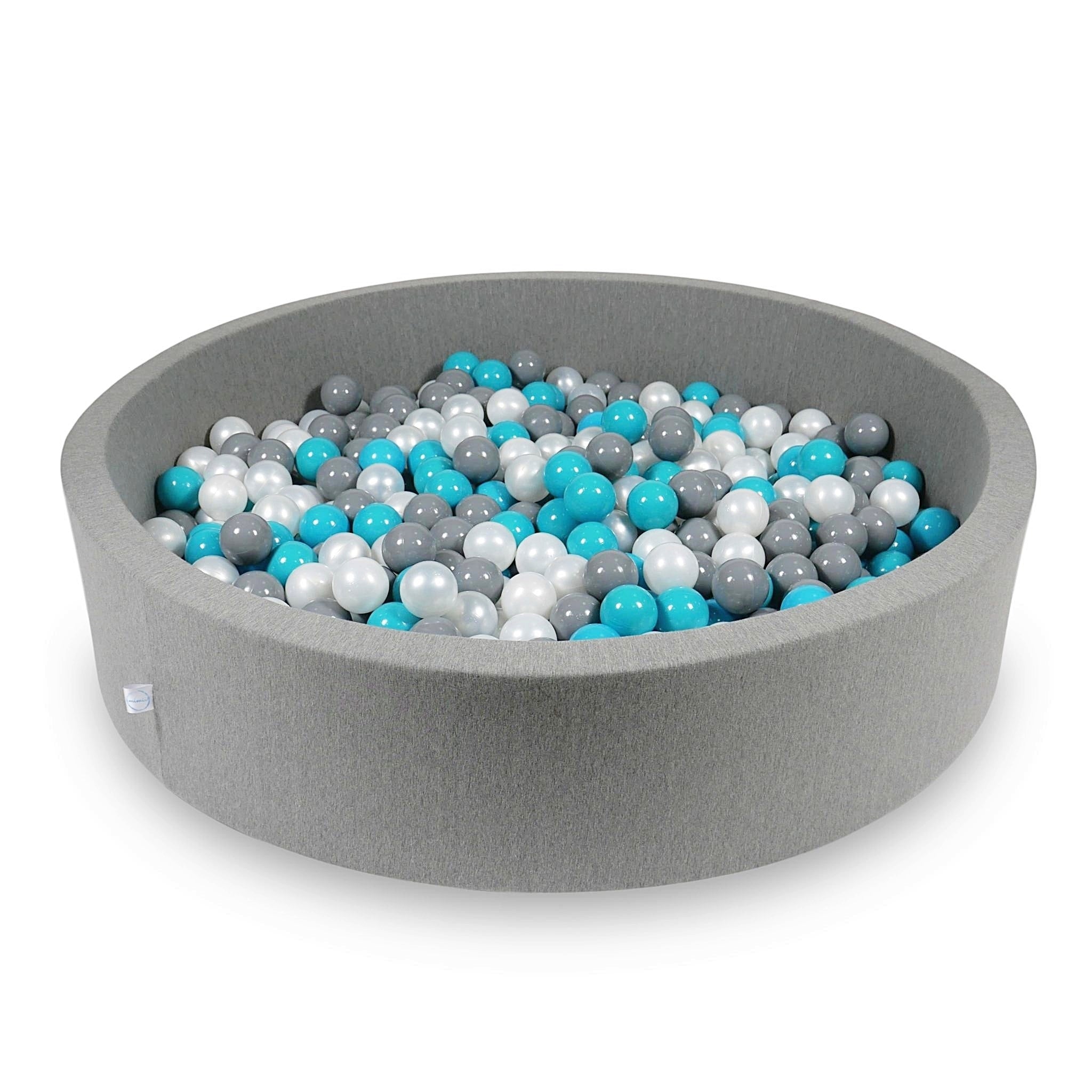 Gray ball pit 130x30 cm with 600 balls