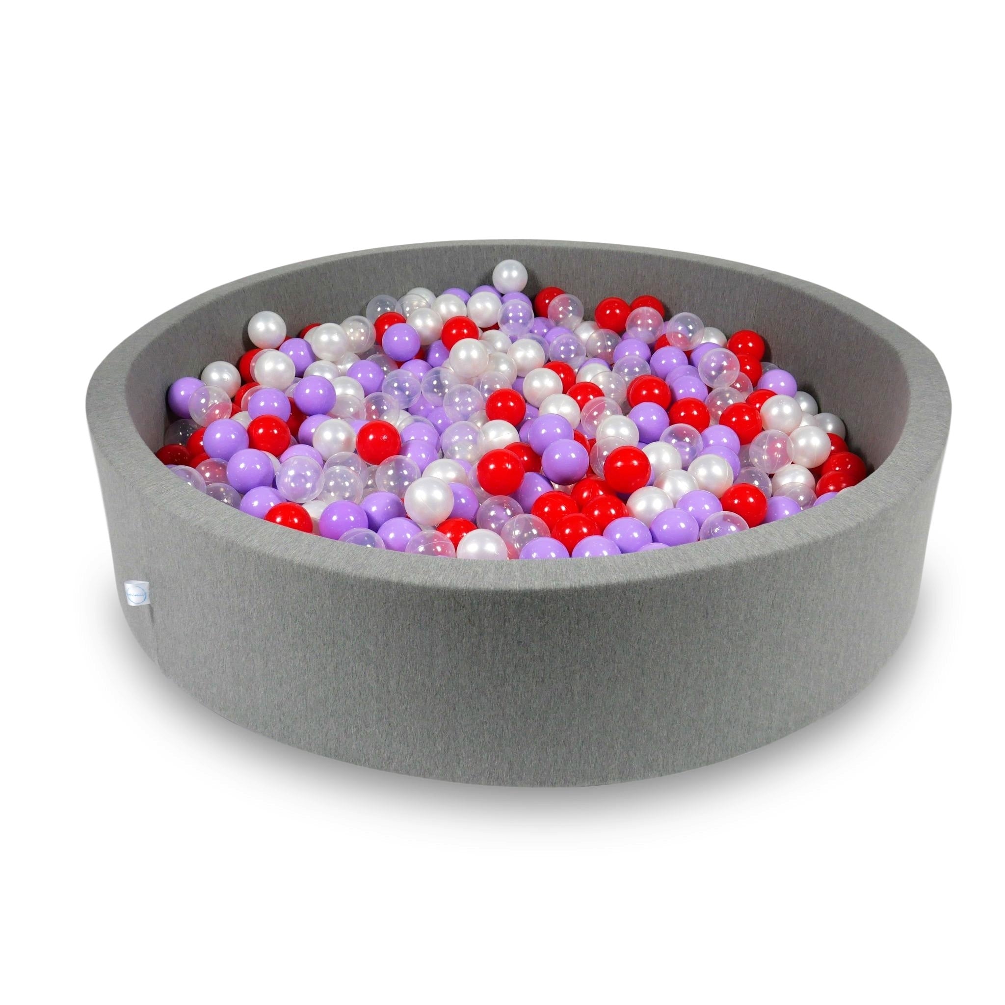 Gray ball pit 130x30 cm with 600 balls