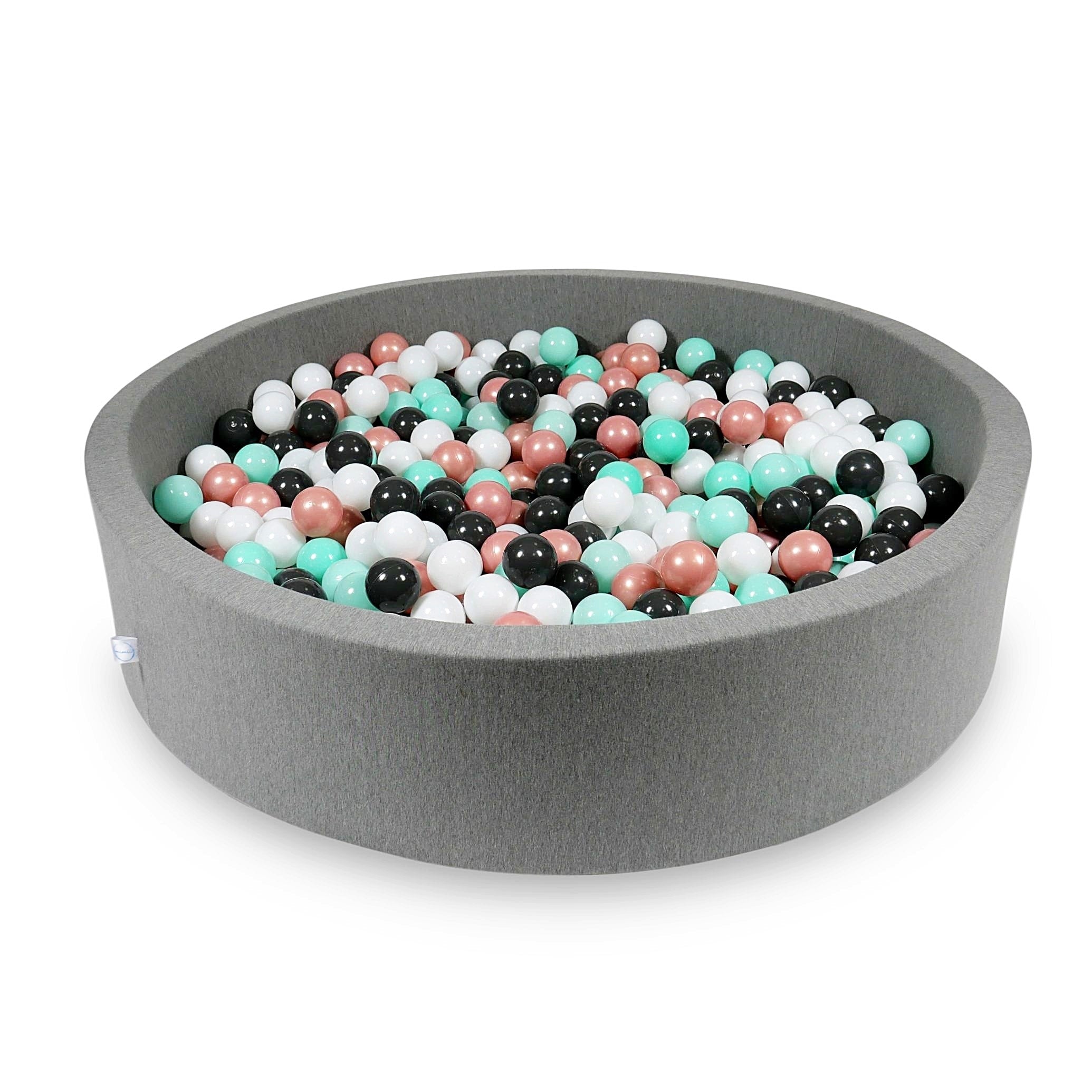 Gray ball pit 130x30 cm with 600 balls