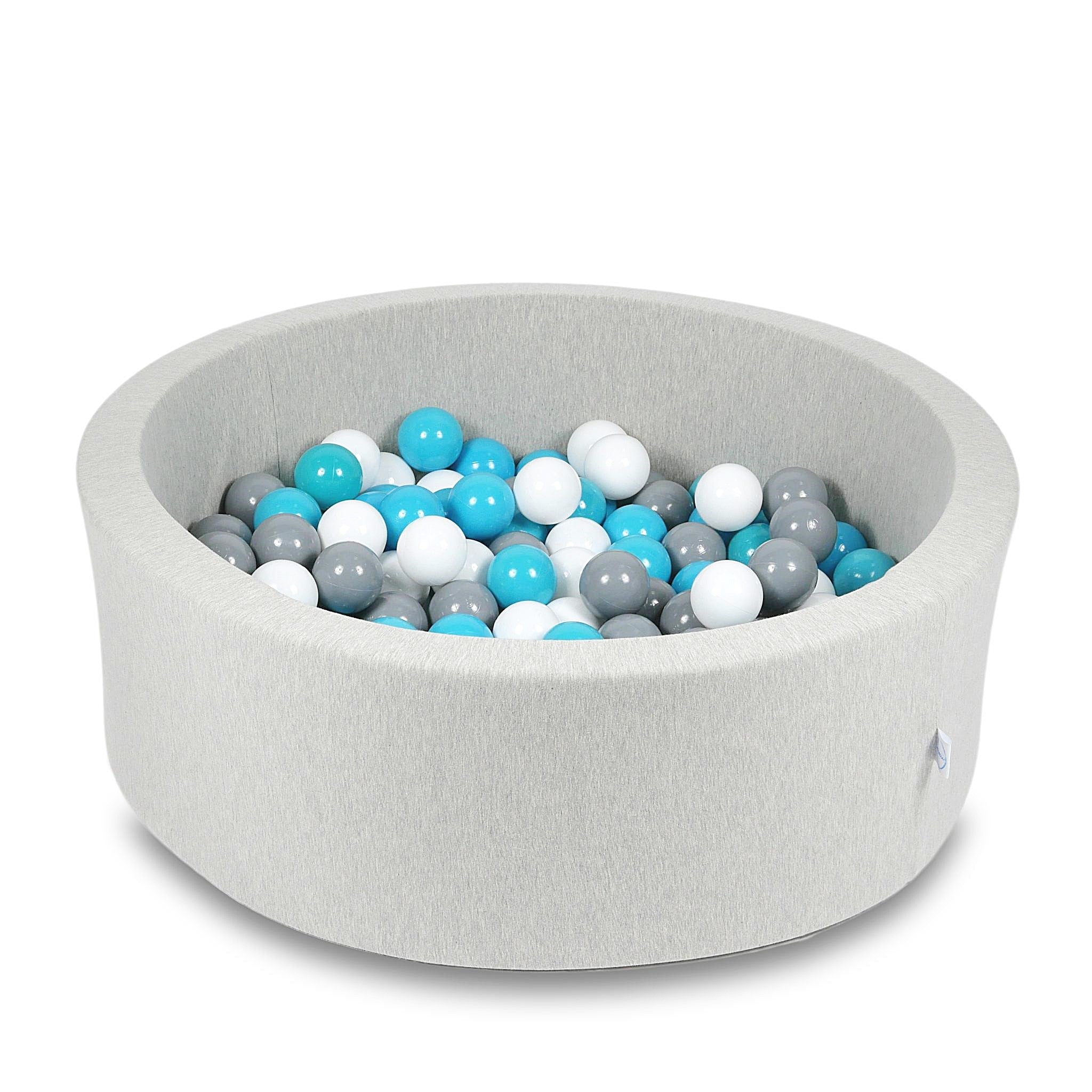 Ball pool in light gray 90x30 cm with 200 balls