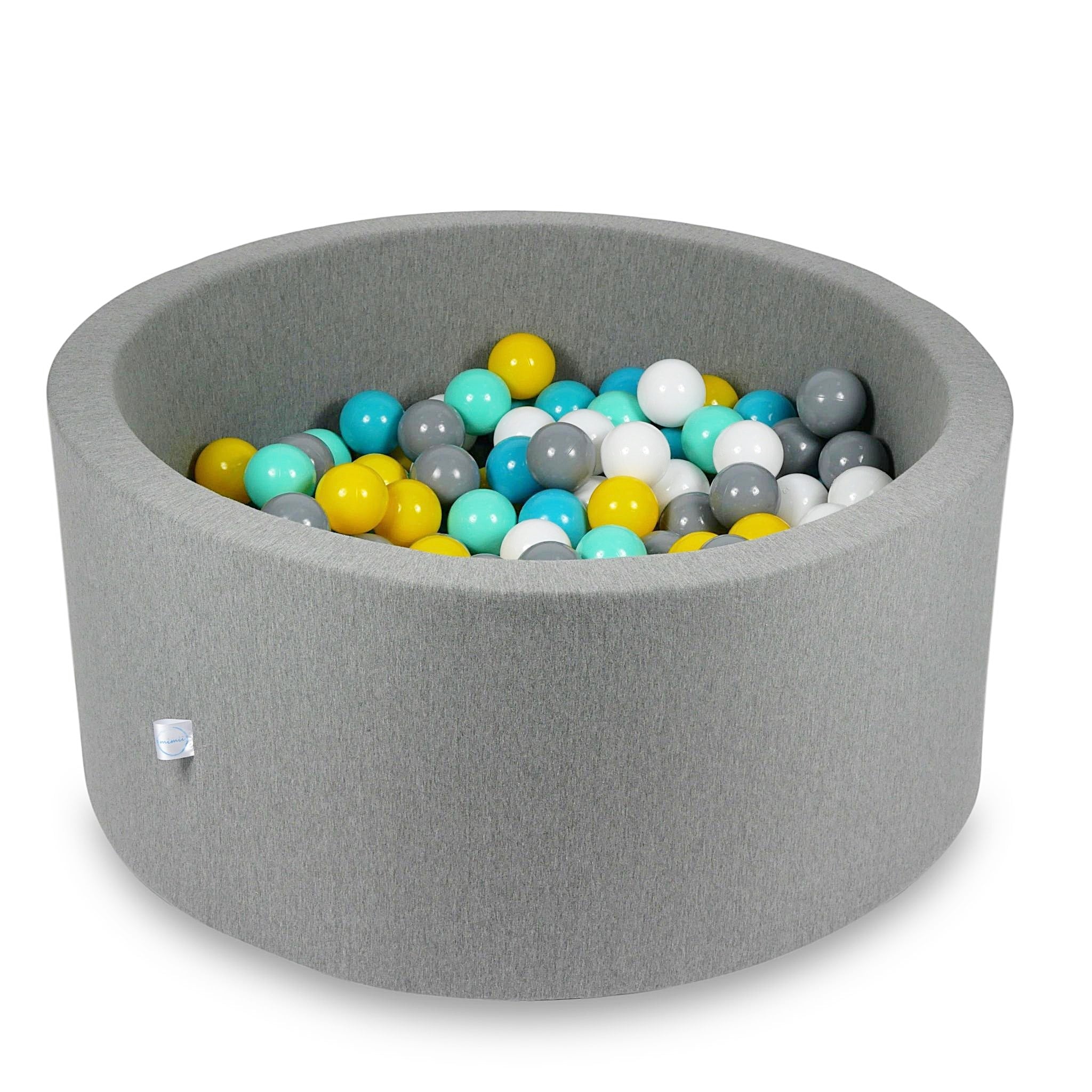 Piscine à balles en gris  90x40 cm avec 300 balles