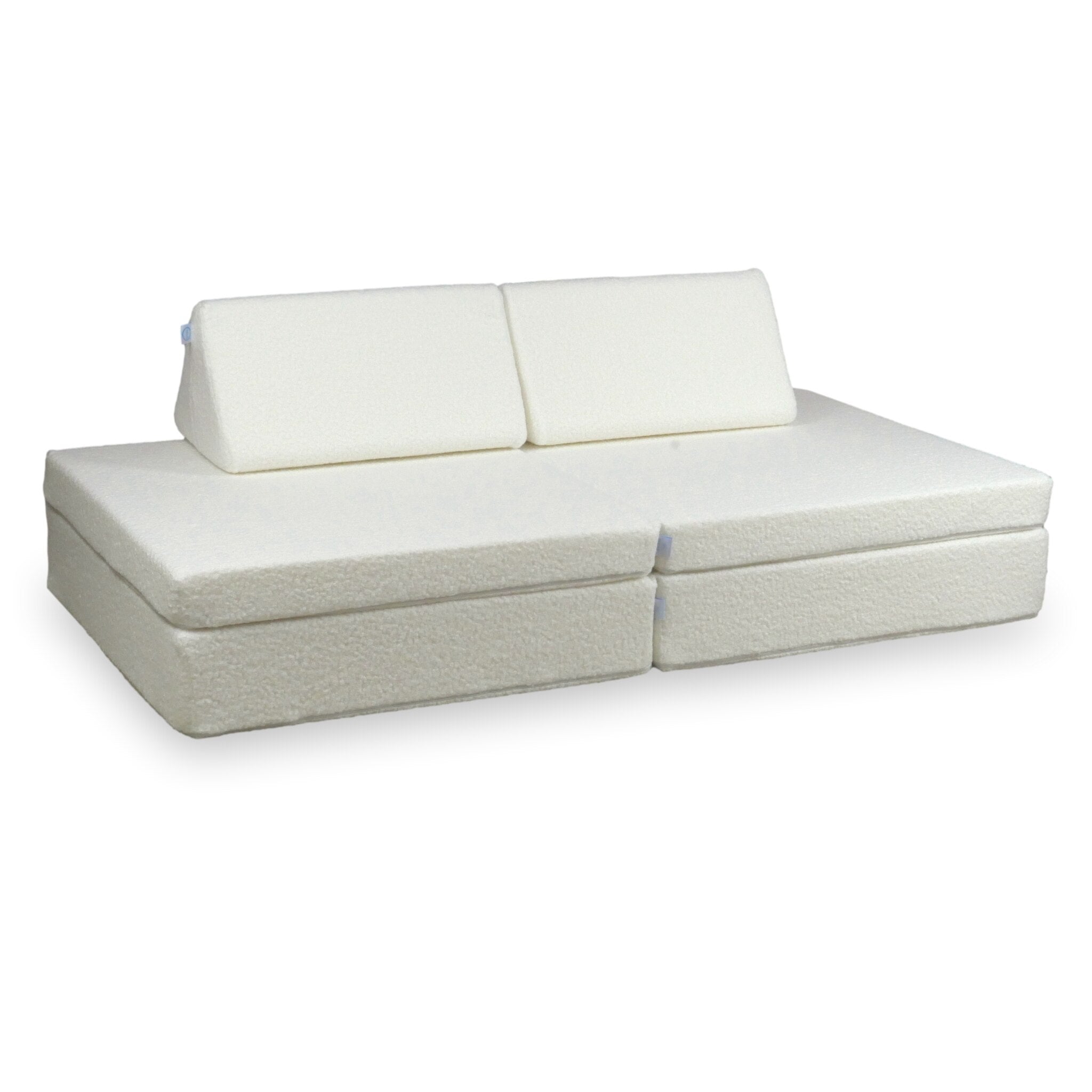 Deluxe Montessori-Spielsofa, Weiß, Locken