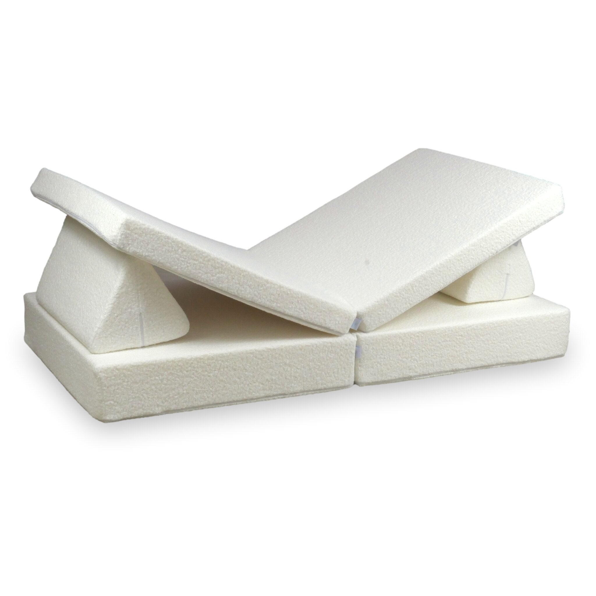 Deluxe Montessori-Spielsofa, Weiß, Locken