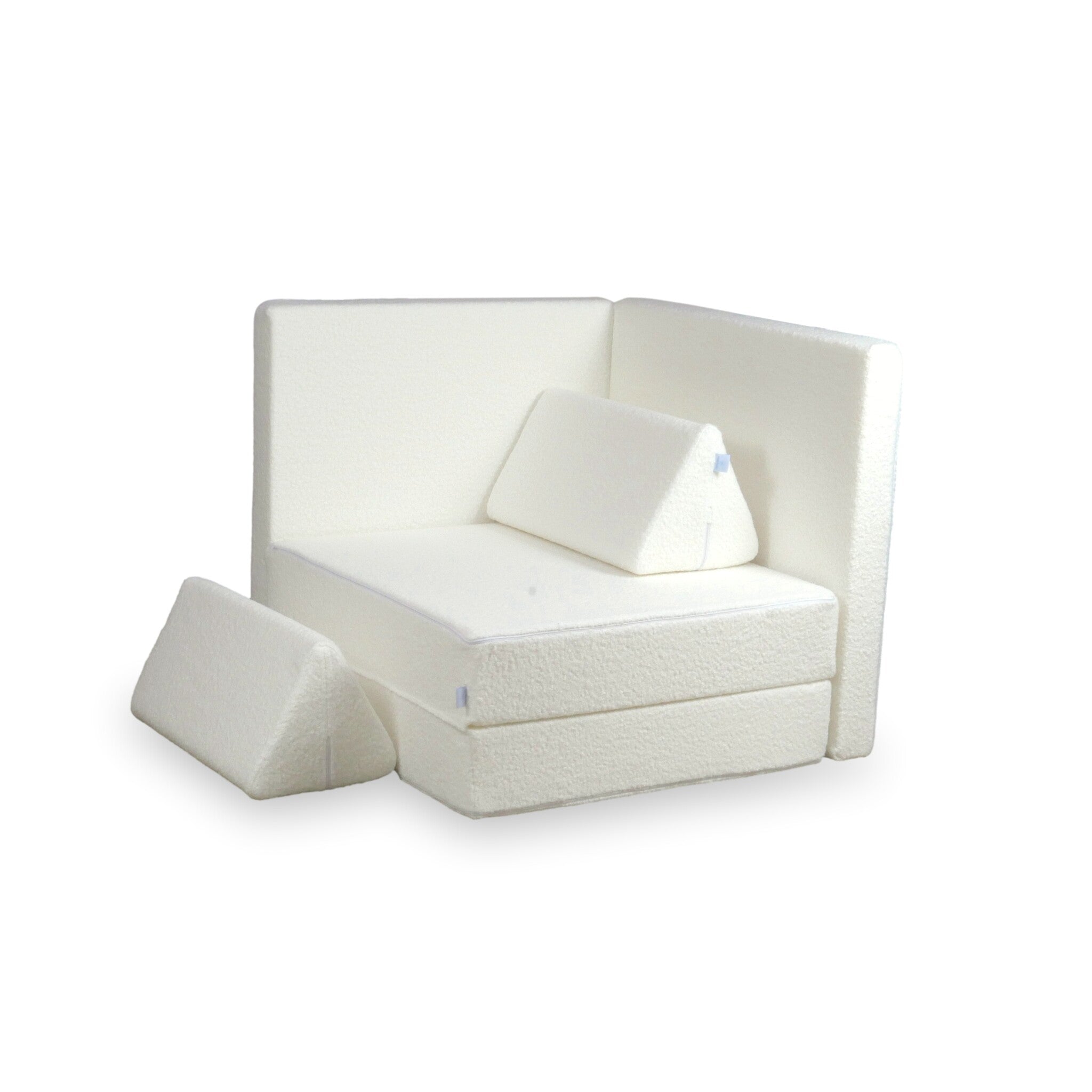 Standard Montessori Spielsofa, Weiß, Schlaufe