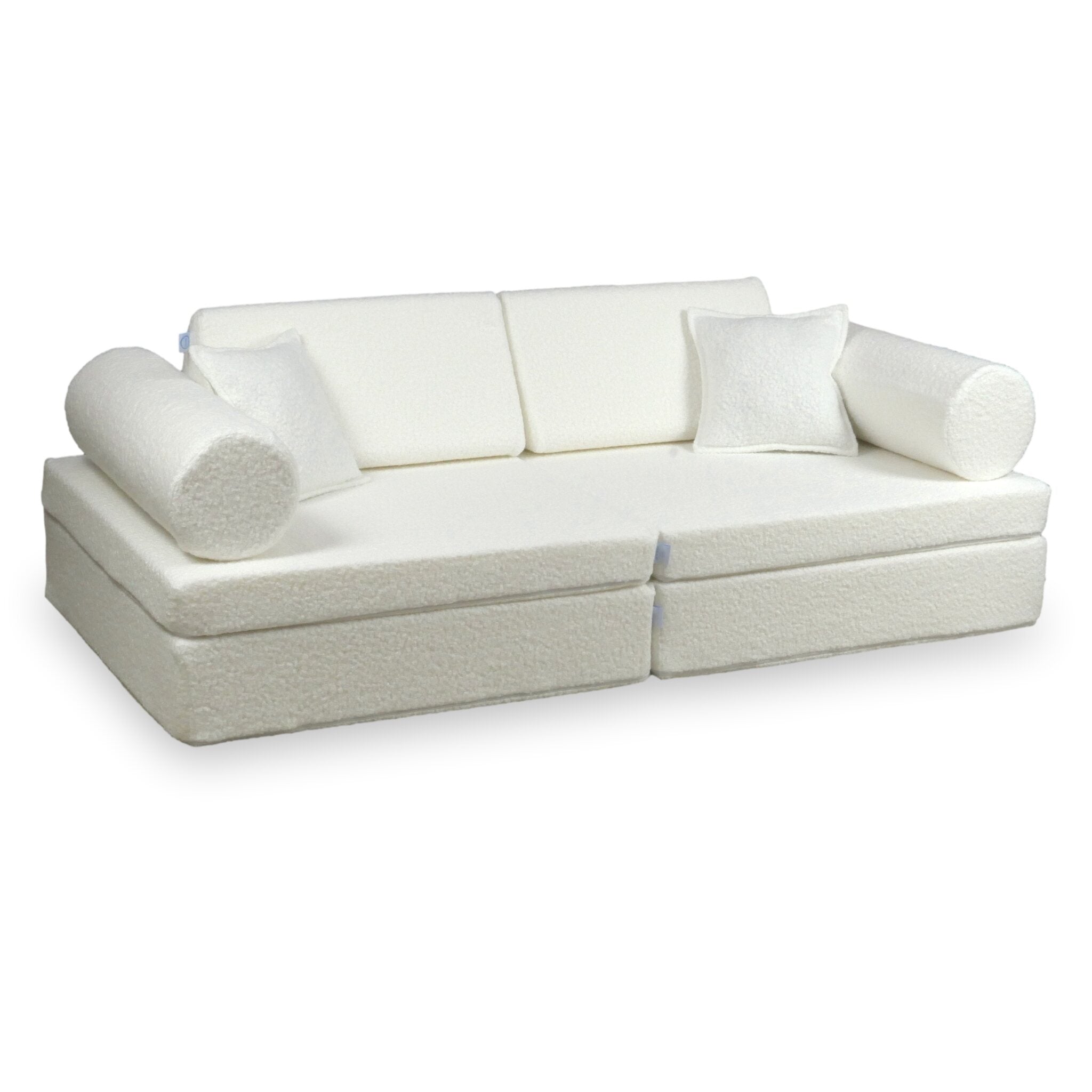 Montessori Play Sofa Comfort White Bouclé