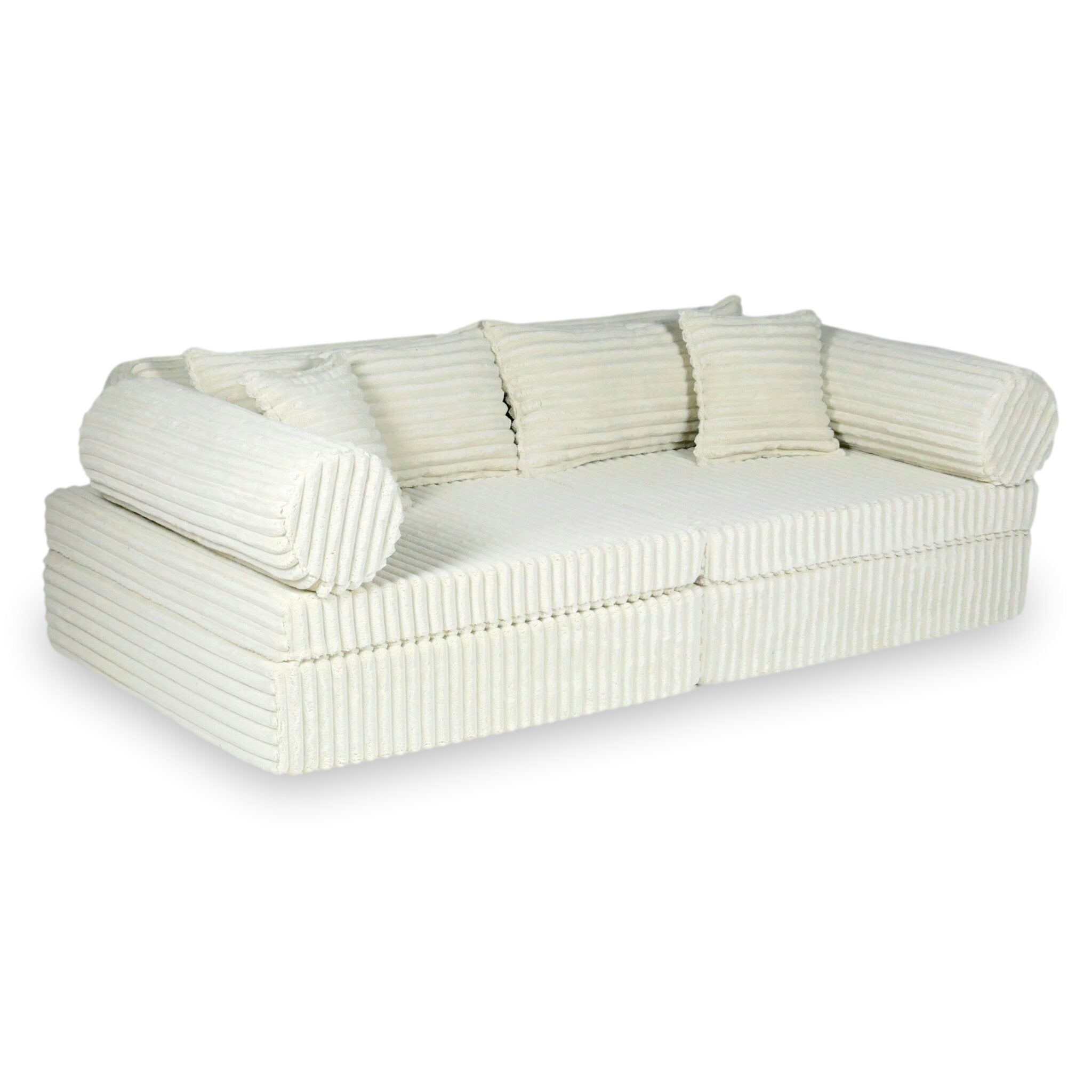 Luxuriöses Montessori-Spielsofa, Waffelpiqué-Stoff