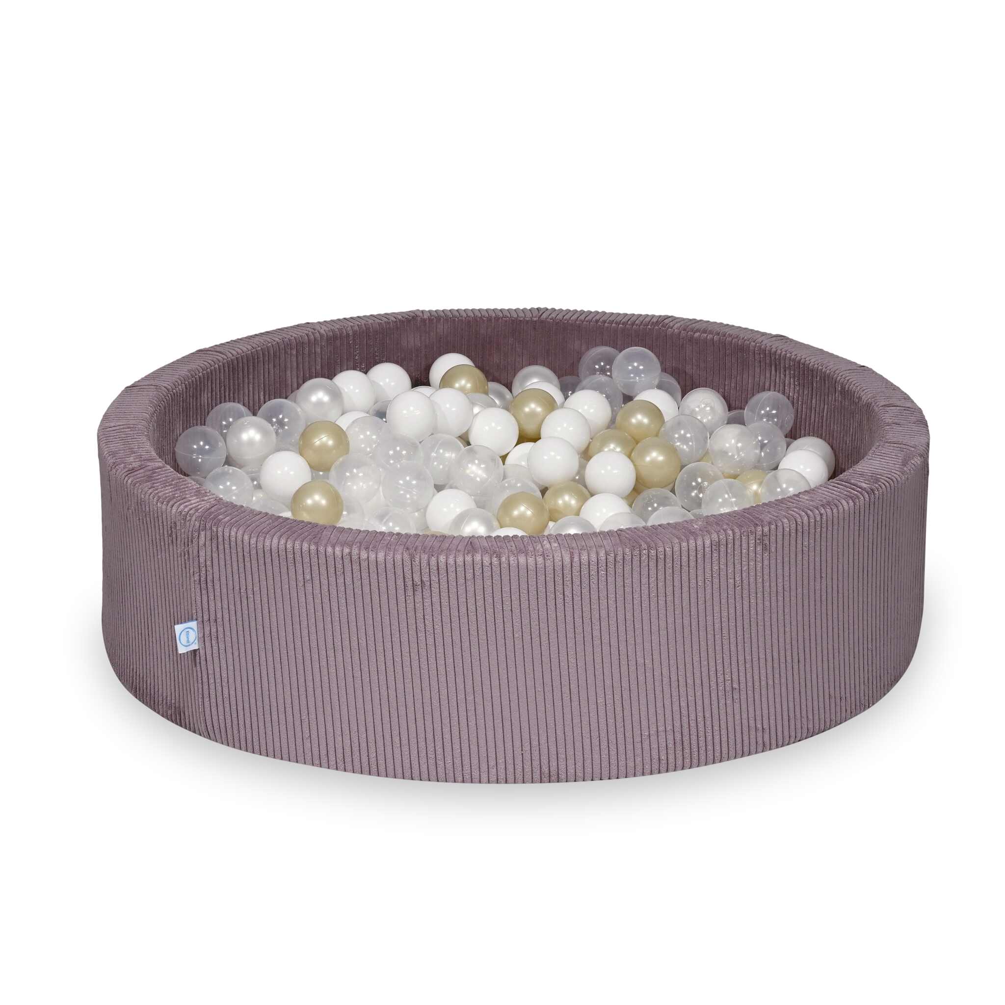 Ball Pit in corduroy lavender 110x30 cm with 400 balls