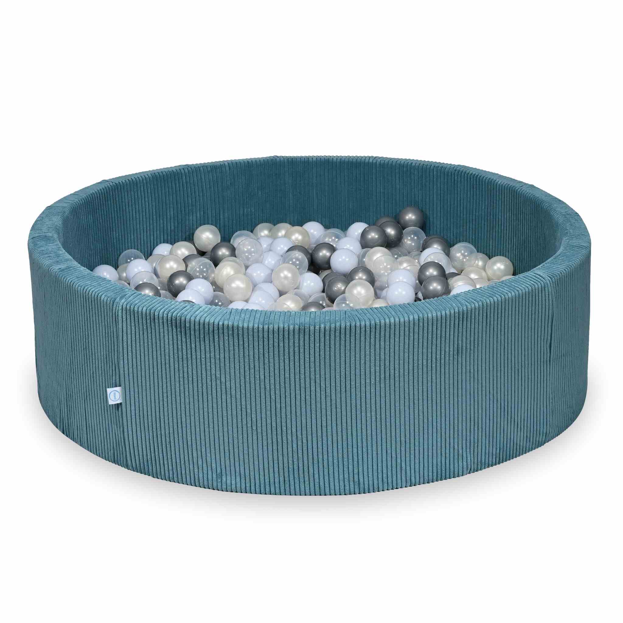 Ball Pit in corduroy blue 130x40 cm with 700 balls