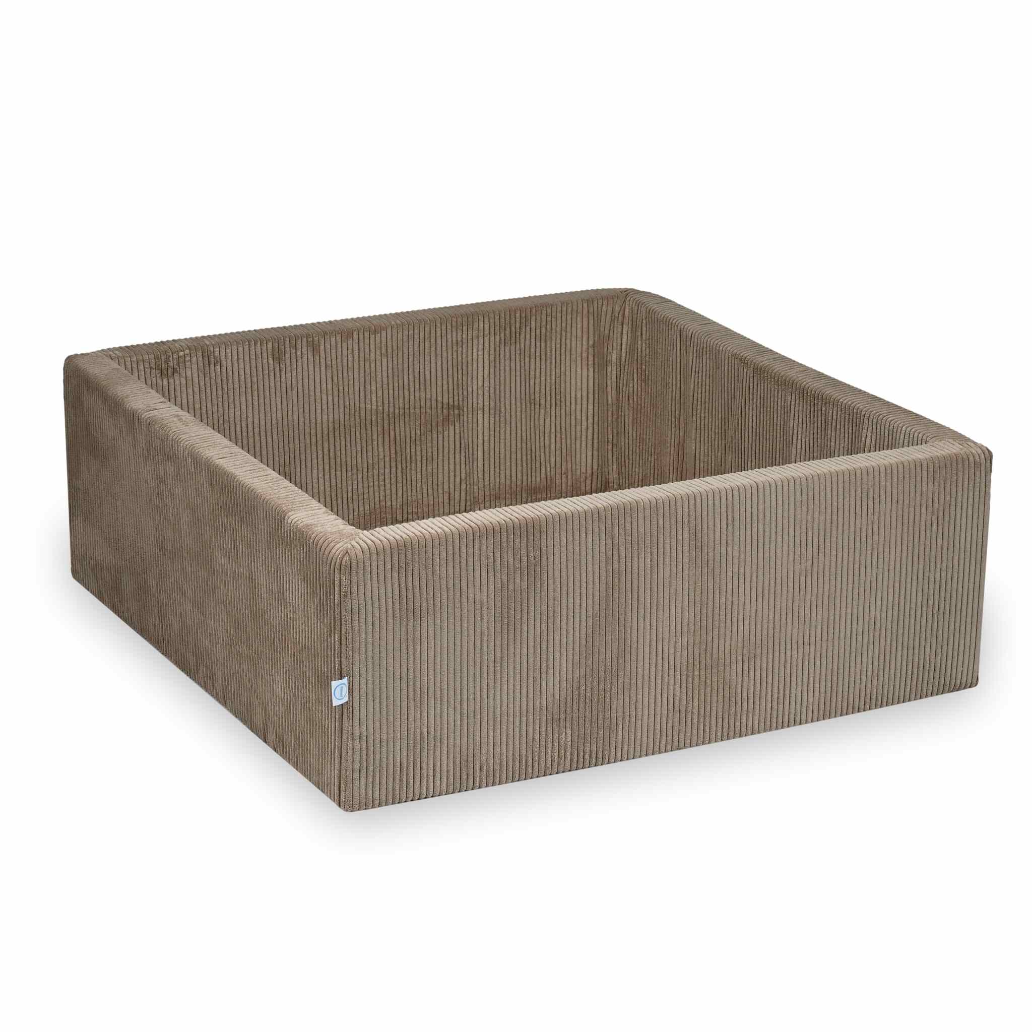 Kugelschreiber rechteckig 110x110x40 cm Rippstoff Toffee ohne Bälle