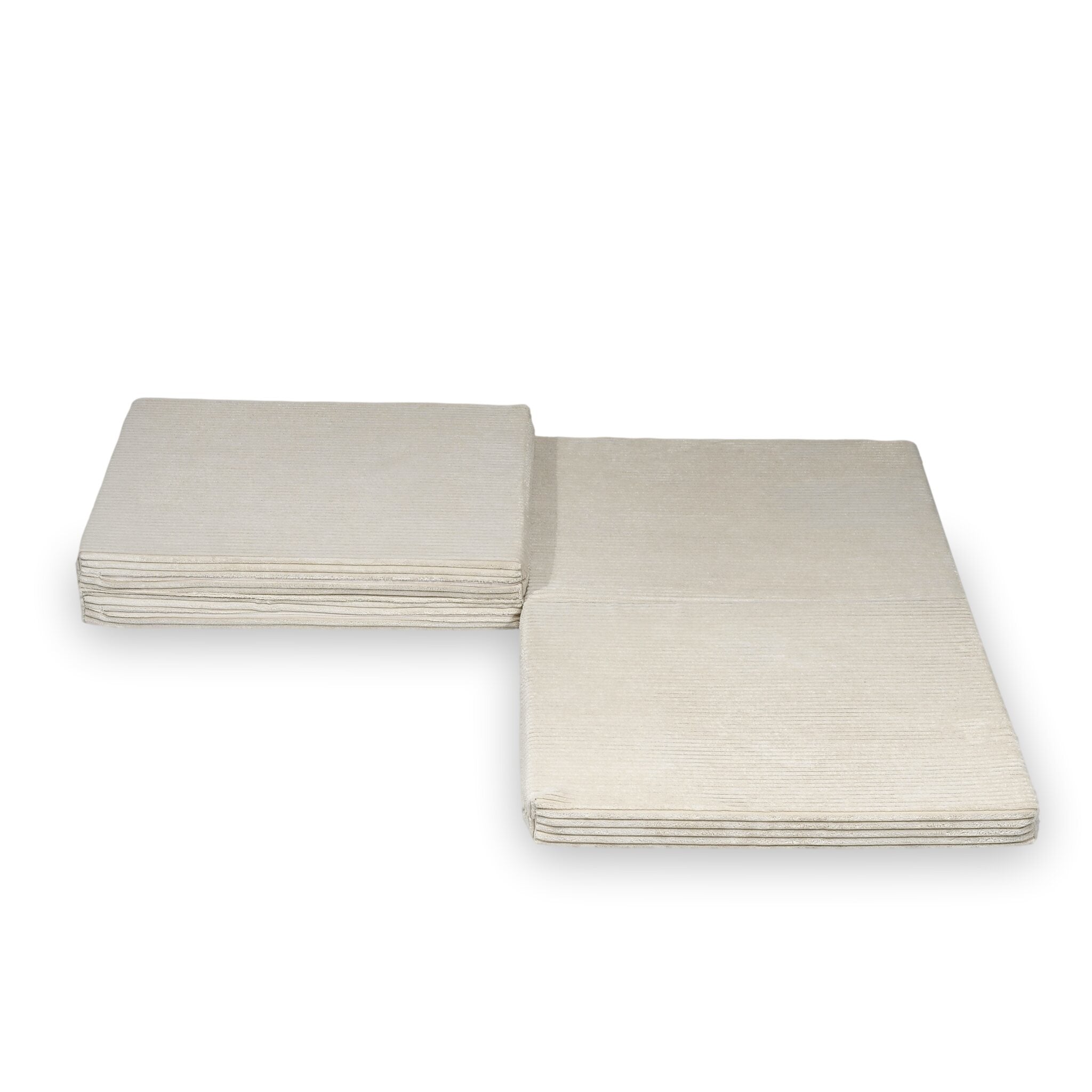 Foldable square baby play mat 120 × 120 cm in Corduroy