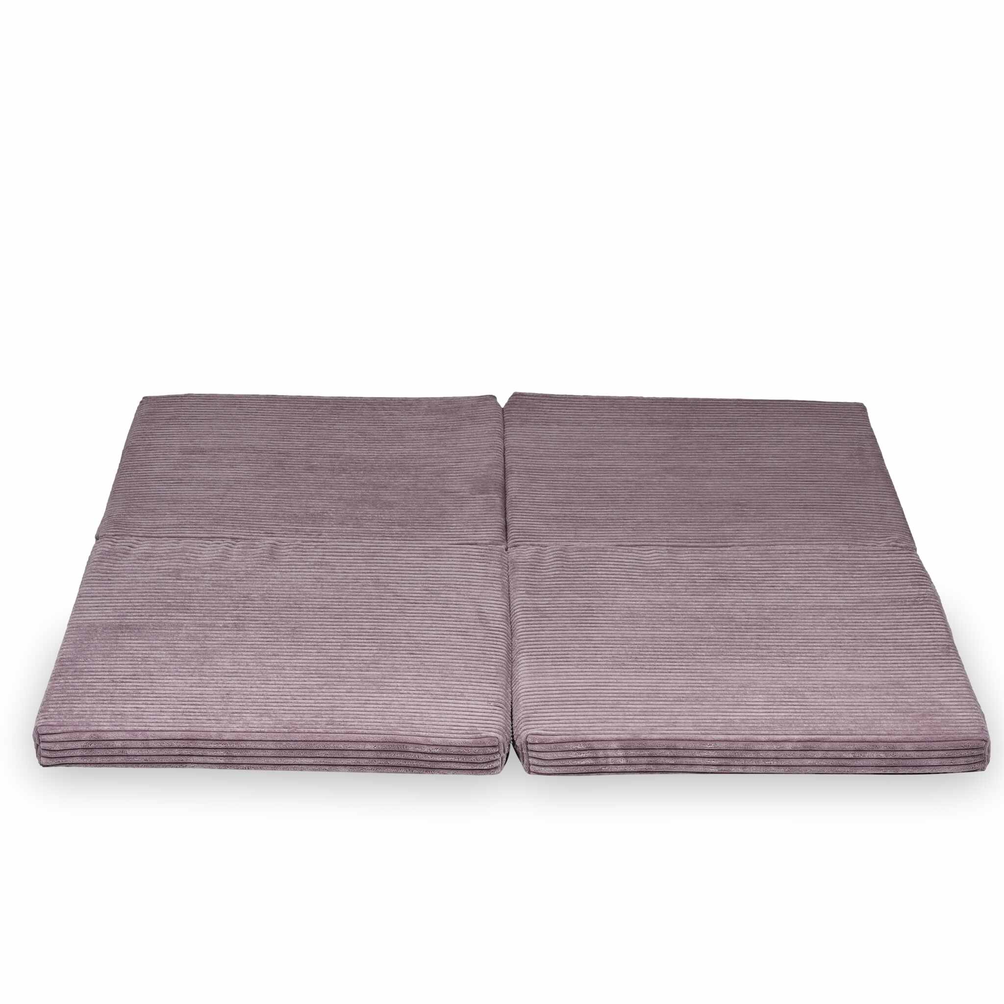 Foldable square baby play mat 120 × 120 cm in Corduroy