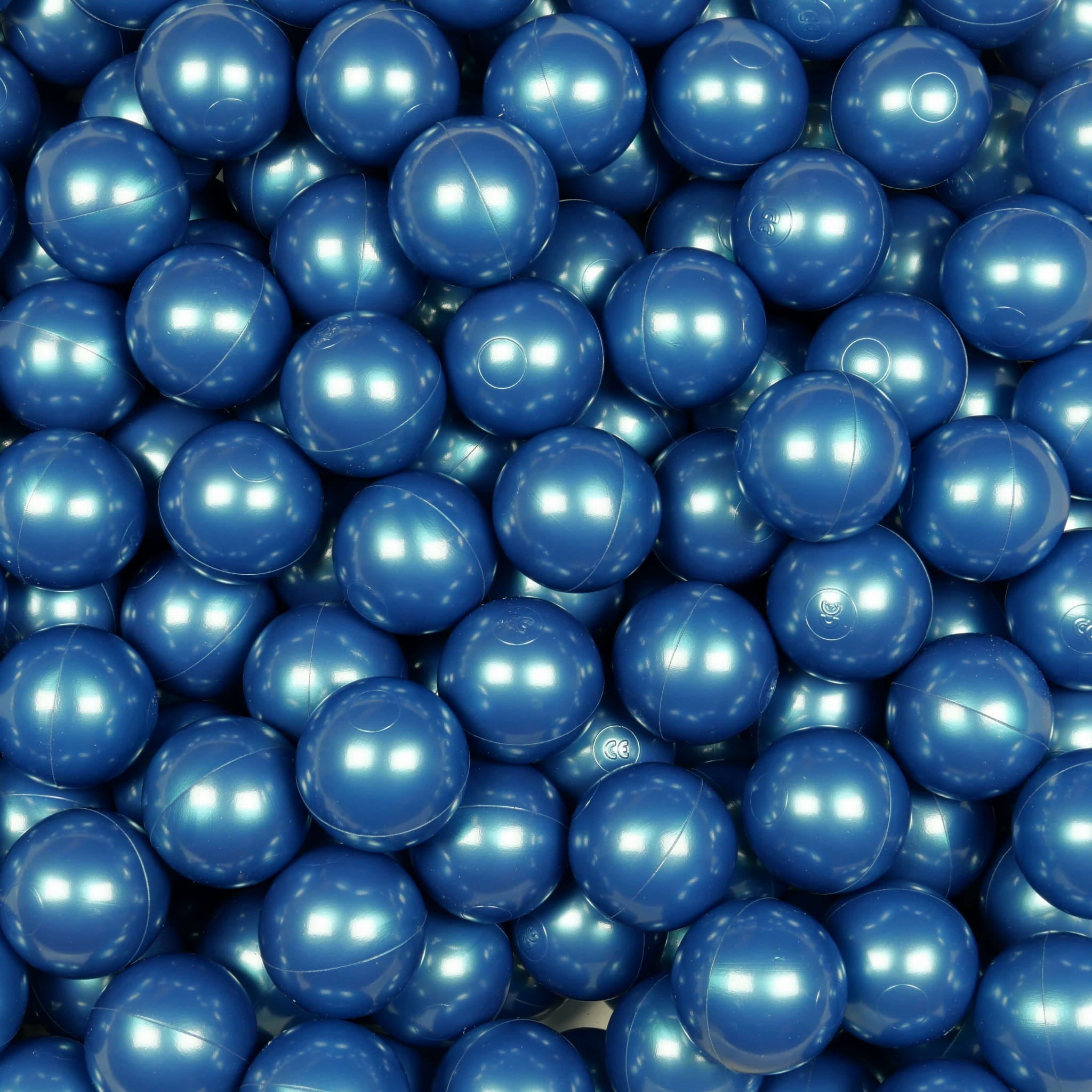 Balles de jeu ø7cm 100 pièces bleue métallique