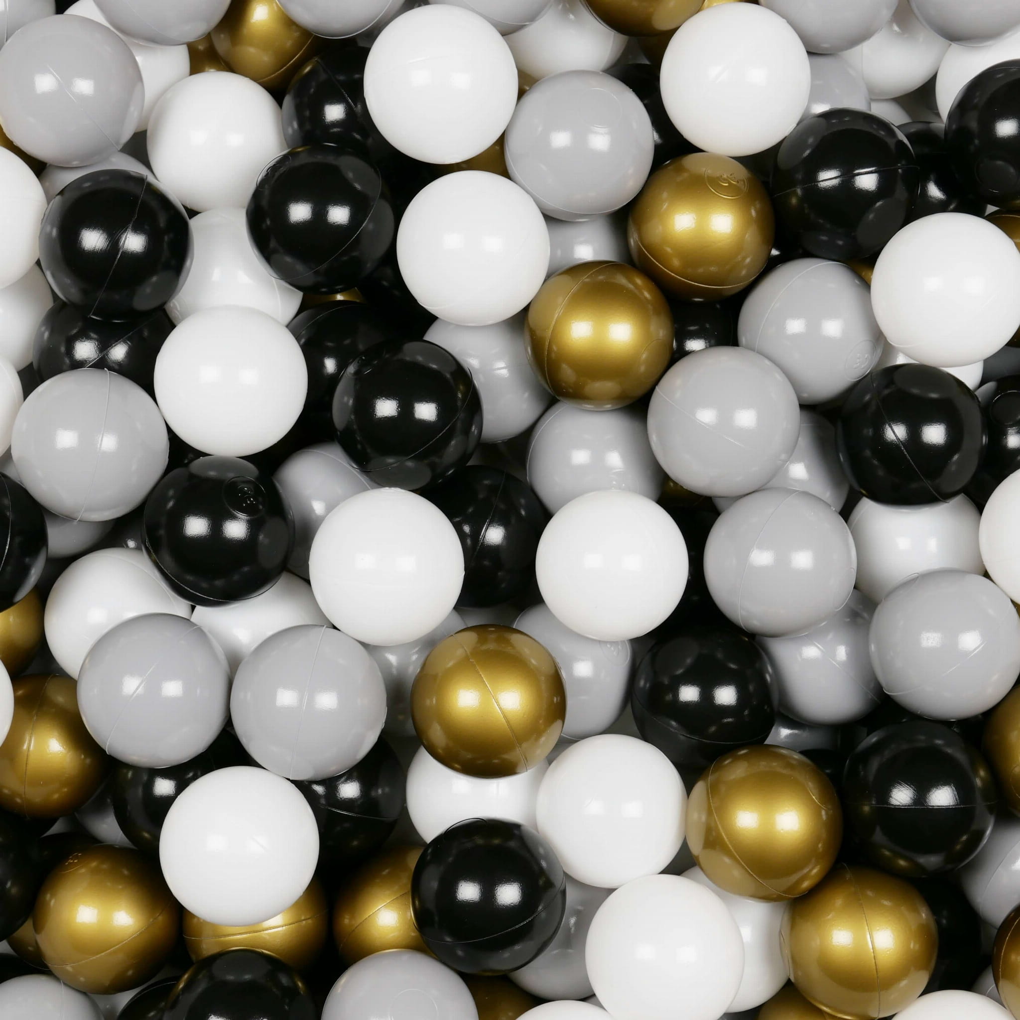 Play balls ø7cm 100 pieces white, gray, black, old gold
