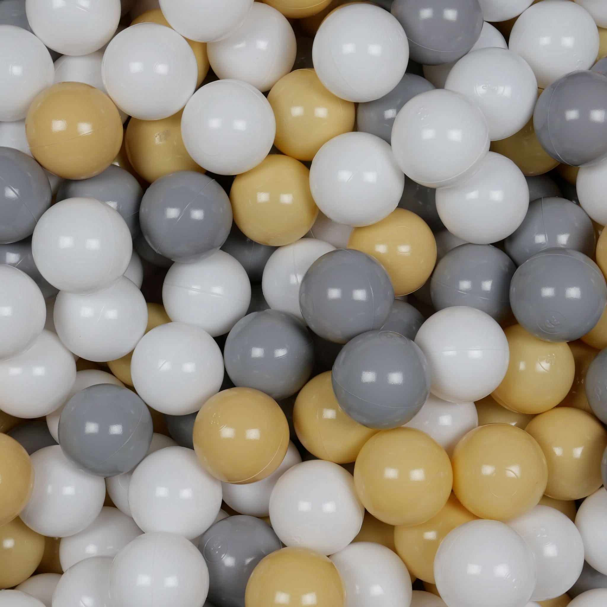 Play balls ø7cm 150 pieces white, gray, beige