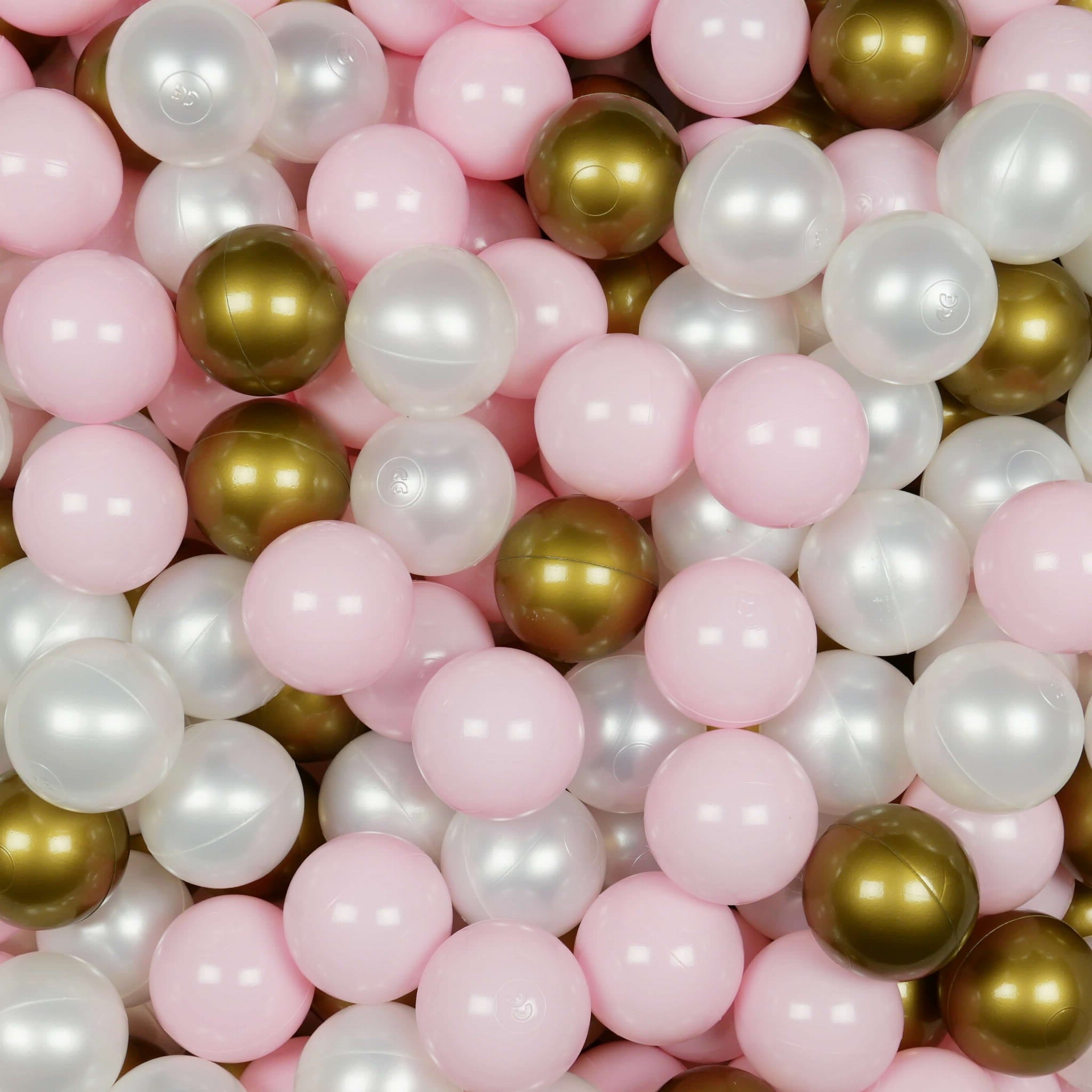 Balles de jeu ø7cm 150 pièces rose clair, perle, vieil dore
