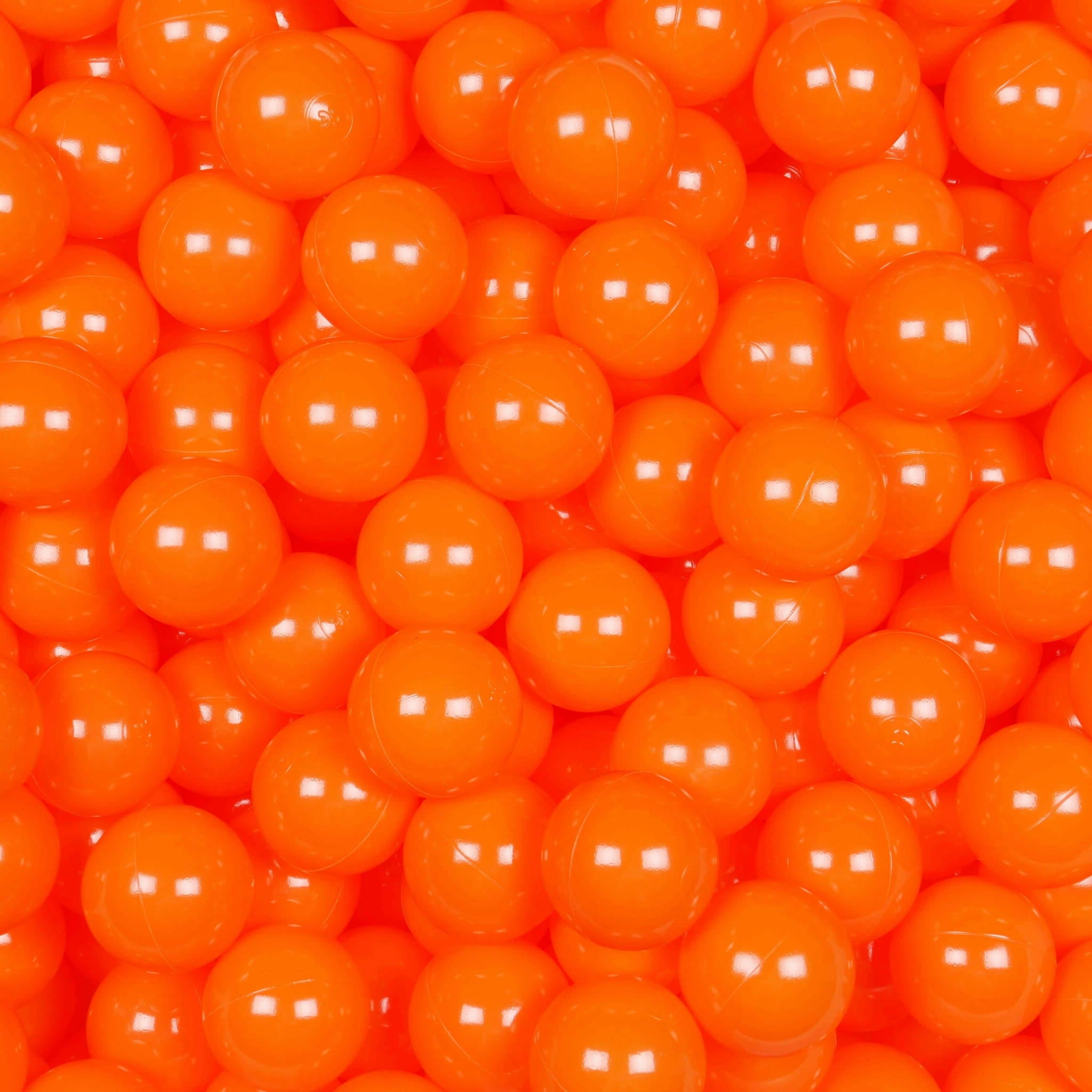 200 orangefarbene Spielbälle, 7 cm Durchmesser
